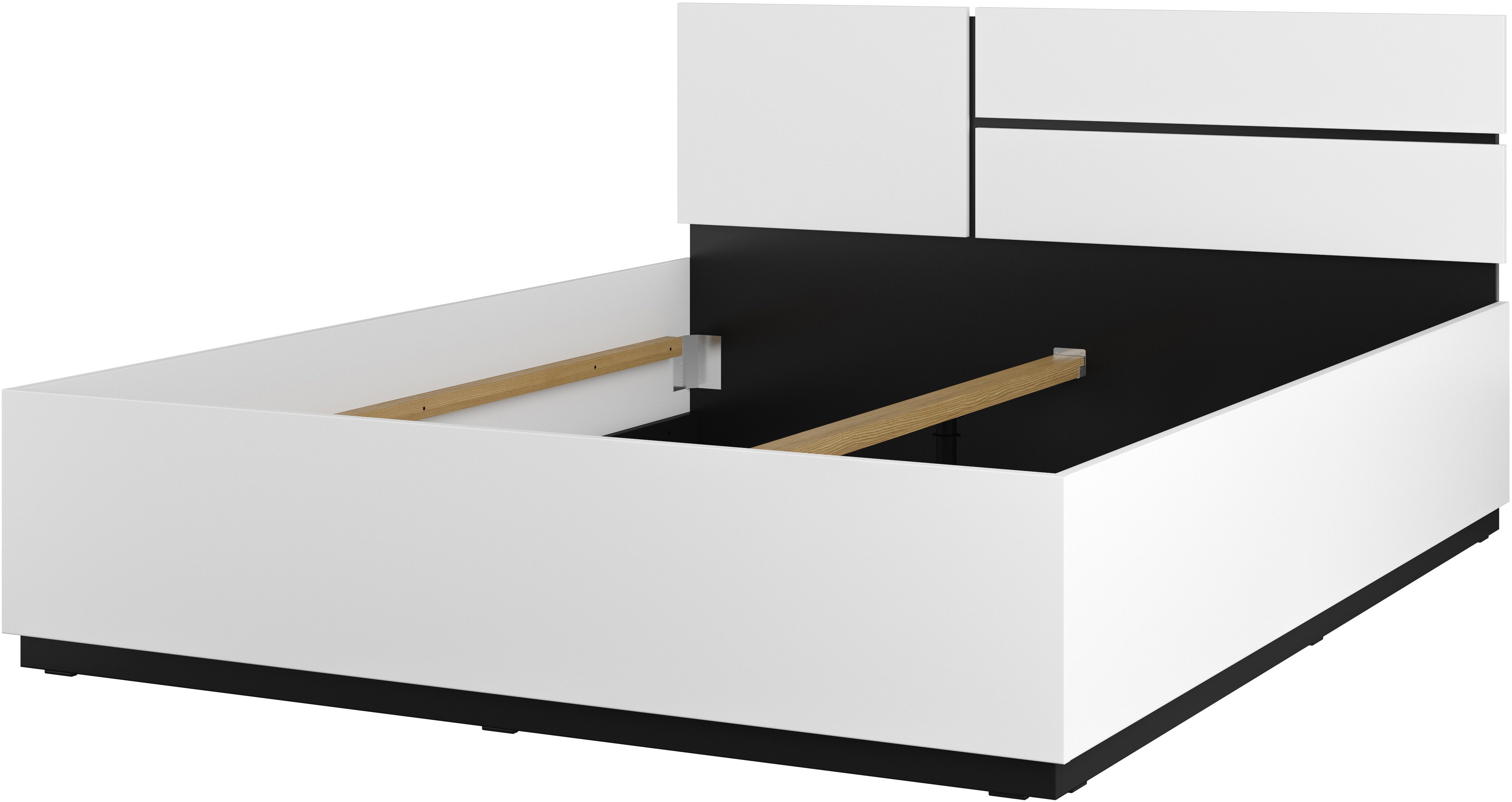 OTTO home Bett Cross, moderner Bettrahmen, Doppelbett in zwei Grössen, stabiles Bettgestell