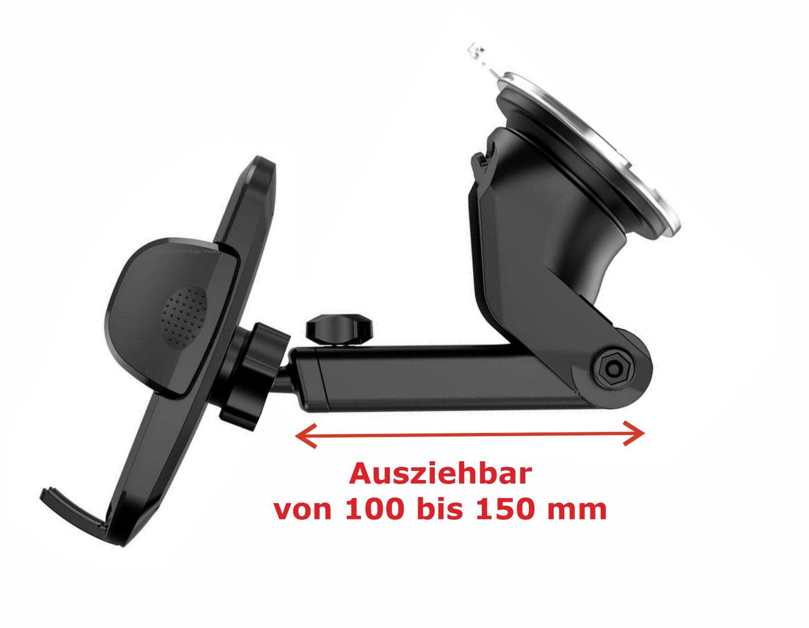 SECUMAX Handy-Halterung Universal Smartphone Auto Scheiben Global Halter 360° + 270° – Bild 5 von 5