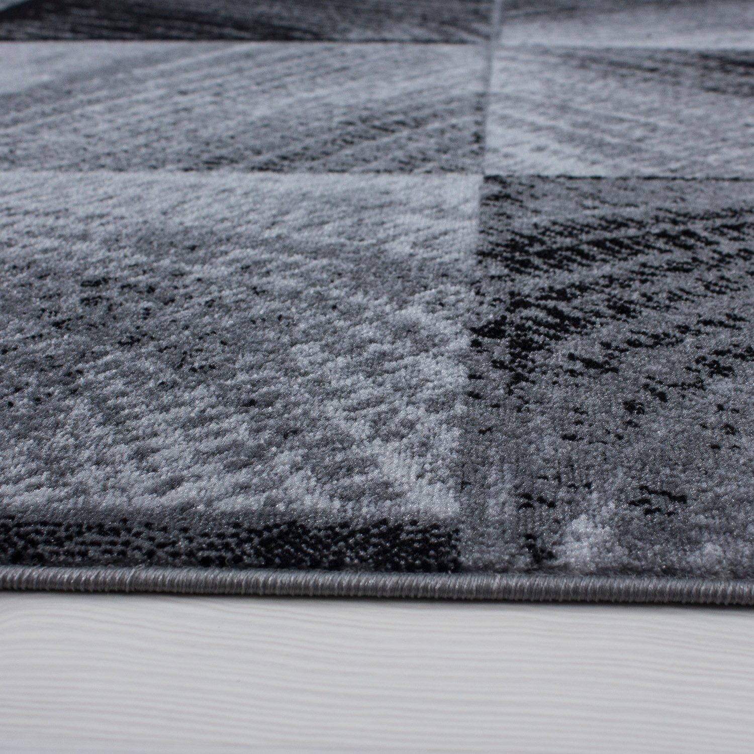 Carpettex Kurzflor-Bettumrandung Kariert Design, Höhe 6 günstig online kaufen