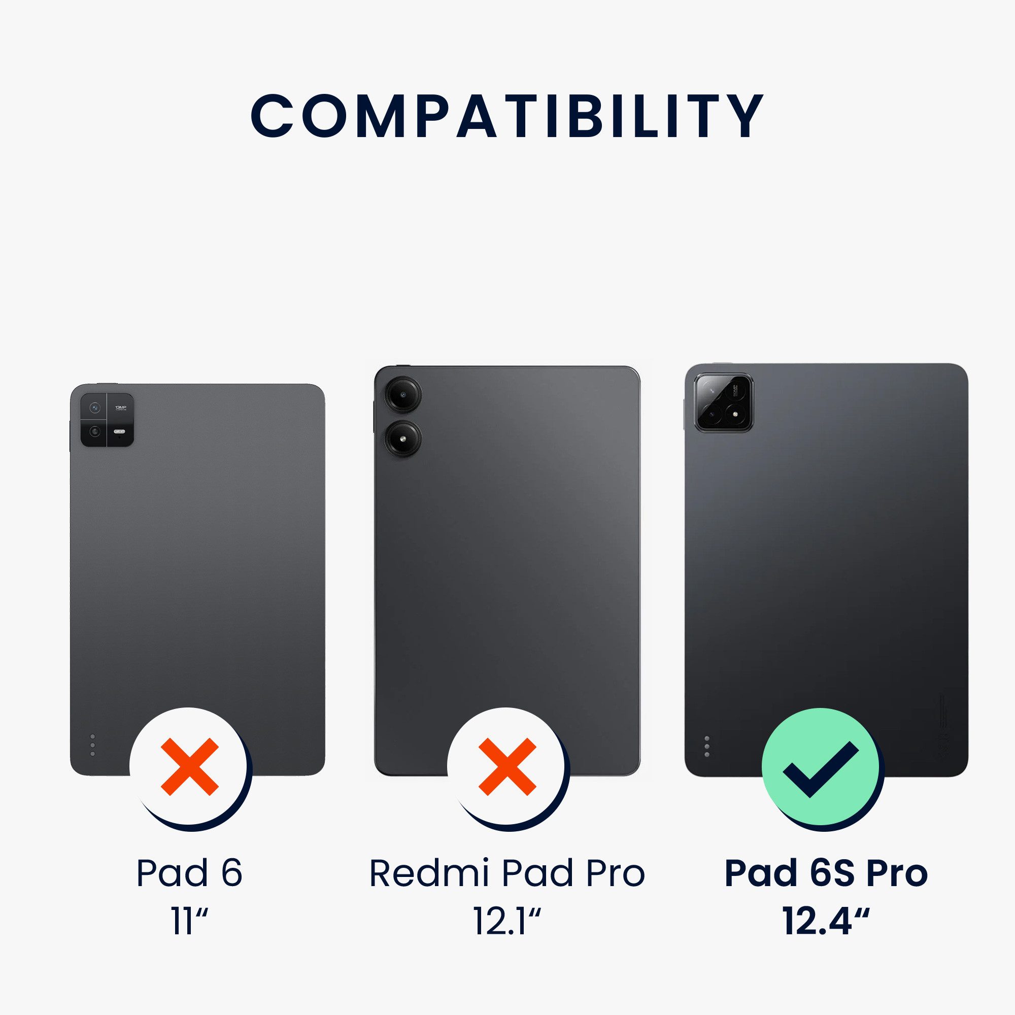 kwmobile Tablet-Hülle Hülle für Xiaomi Pad 6S Pro 12.4, Silikon Case transparent - Tablet Cover Tablethülle gummiert