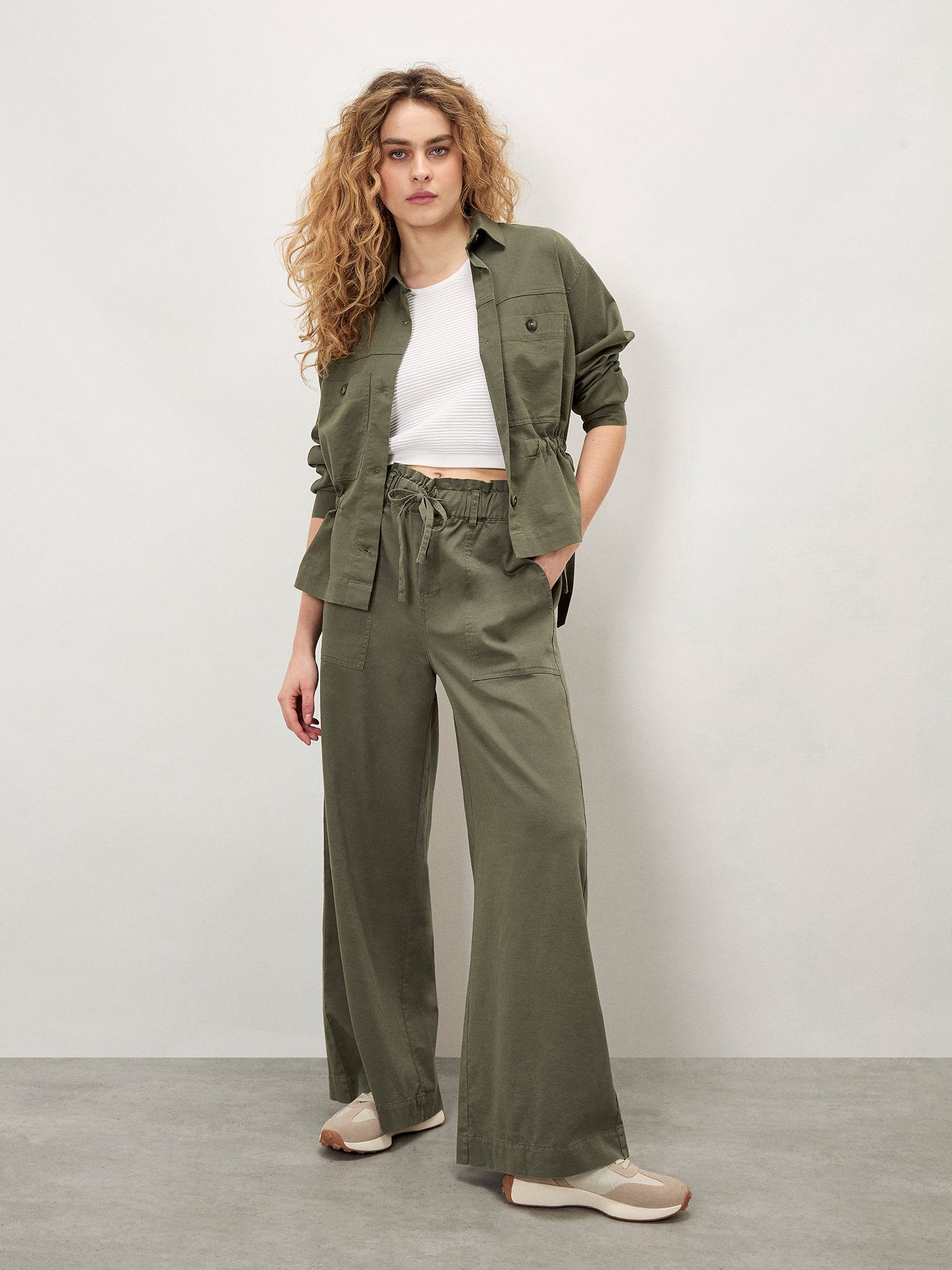 Apricot Stoffhose Leichte Hose mit praktischen Taschen günstig online kaufen