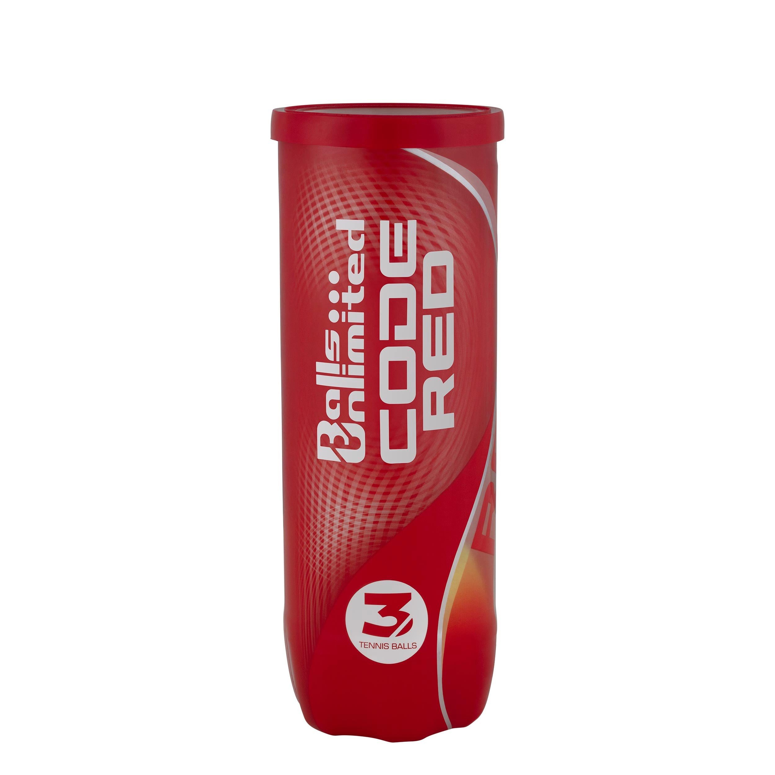 Balls Unlimited Tennisball Code Red - 3 Tennisbälle - Innendruckball - (3er Dose)