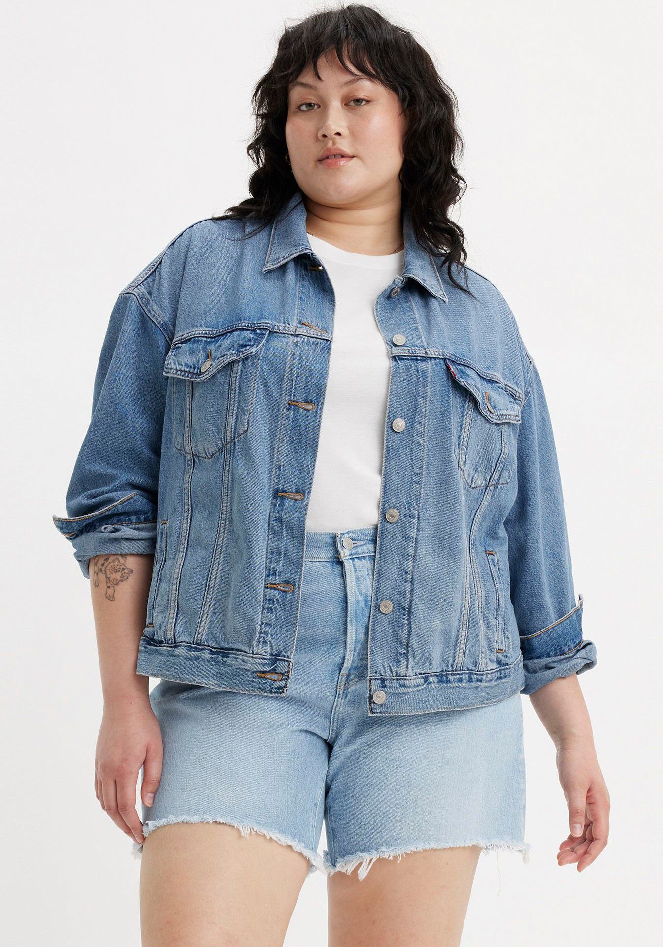 Used-Waschung mid-blue Jeansjacke leichter Plus TRUCKER Levi's® in