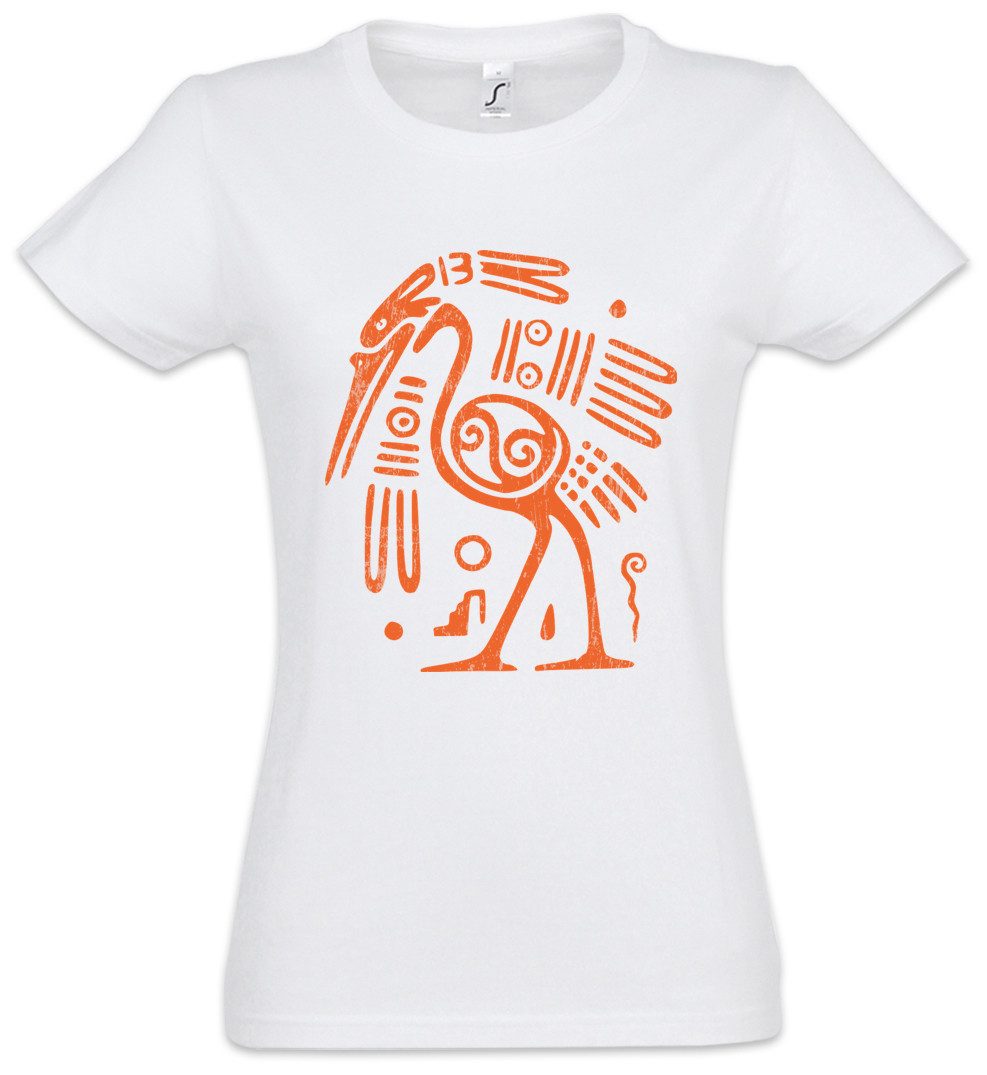 Urban Backwoods Print-Shirt Aztec Ibis Damen T-Shirt Aztecs Azteken Inka Maya Mayans Mayas Tattoo (1-tlg) Atzteken Empire Tattoo