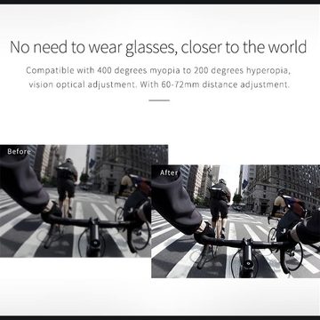 LONGLU VR Brillen Hülle 4,7-6,5 Zoll, Telefon drahtloser Fernbedienung VR Brille für Filme Spiele