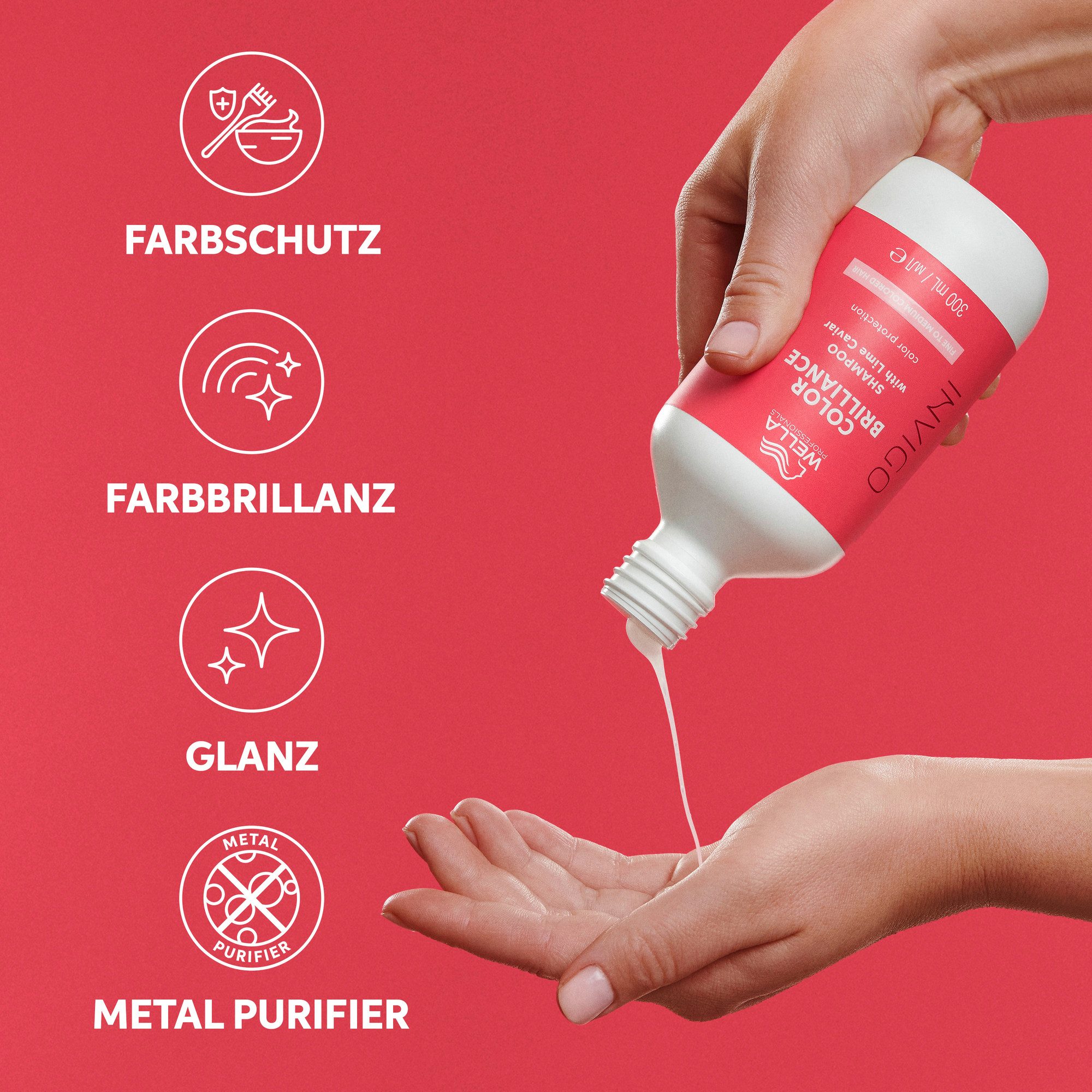 Wella Professionals Haarshampoo CARE INVIGO COLOR BRILLIANCE FINE PROTECTION SHAMPOO, intensiver Farbschutz, verstärkt Glanz, pflegend