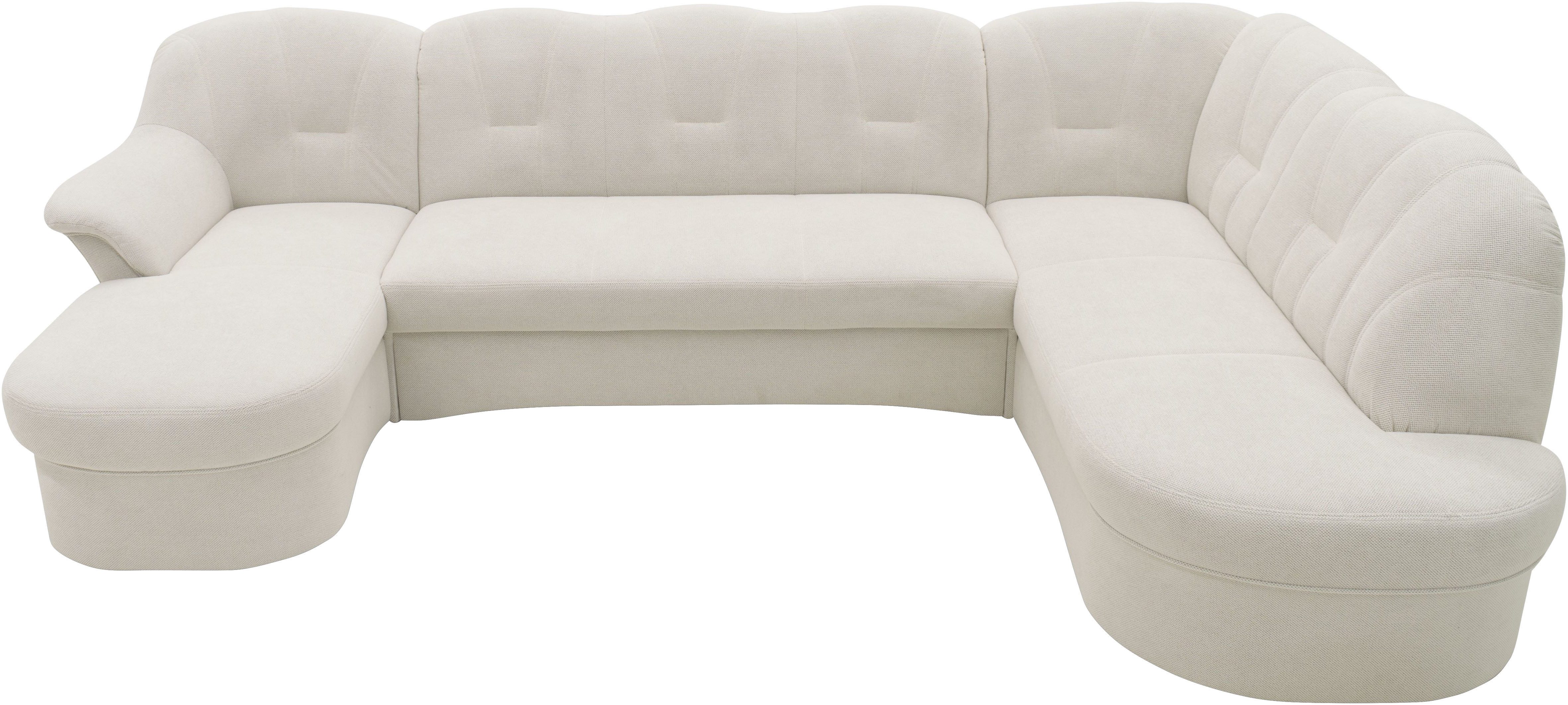 DOMO collection Wohnlandschaft FLORES 293x180x86 cm, hochwertig, komfortabel, U-Form, 3 Teile, wahlw. mit Bettfunktion, wahlw. mit Federkern, Unser Dauertiefpre – Bild 5 von 5