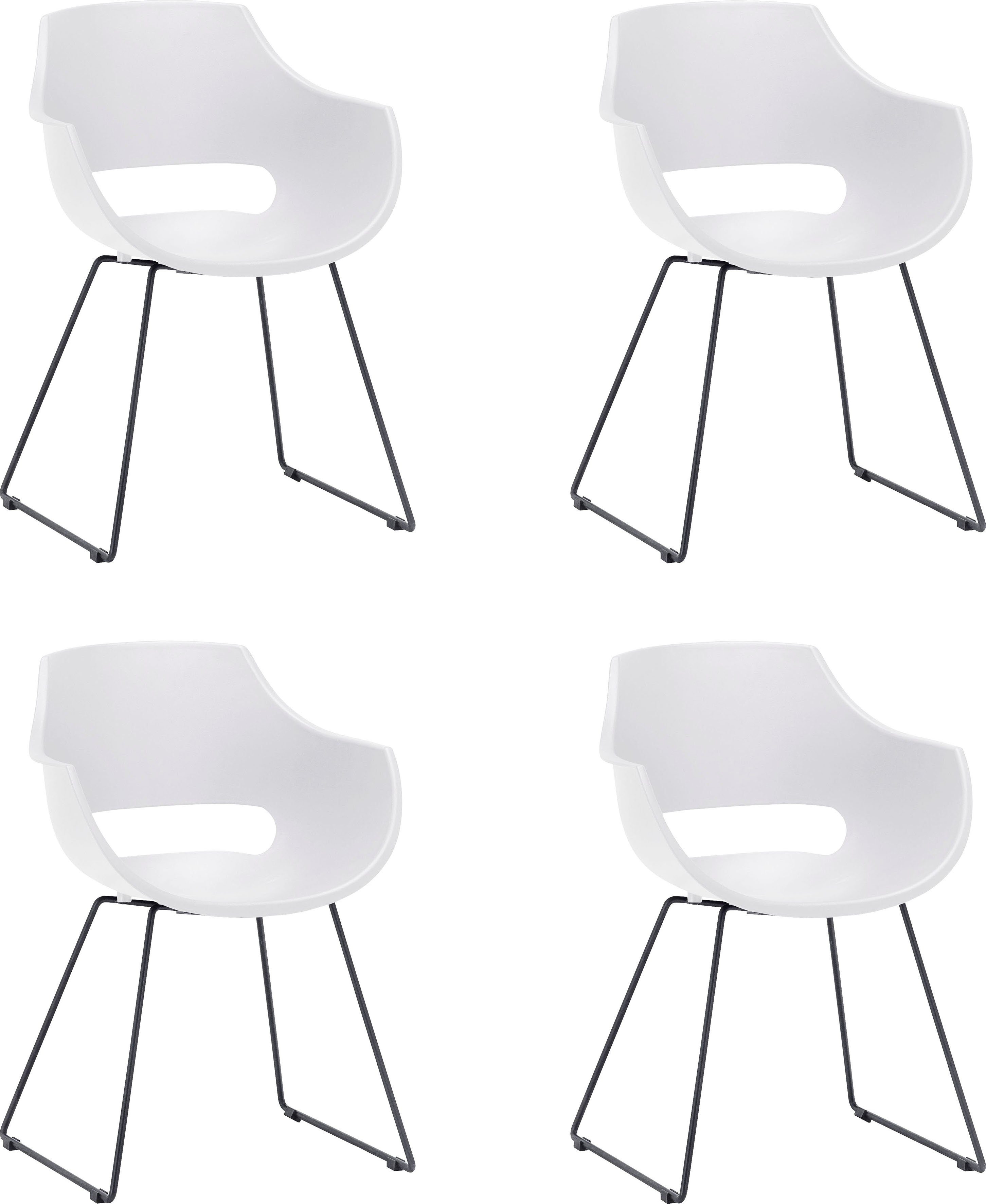 MCA furniture Schalenstuhl Rockville (Set, 4 St), 4er-Set, Kufe, Kunststoff, Belastbarkeit 120 kg, Sitzhöhe ca. 46 cm