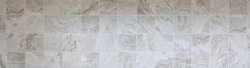Mosani Mosaikfliesen Quadratisches Keramikmosaik Mosaikfliesen hellgrau matt / 10 Matten
