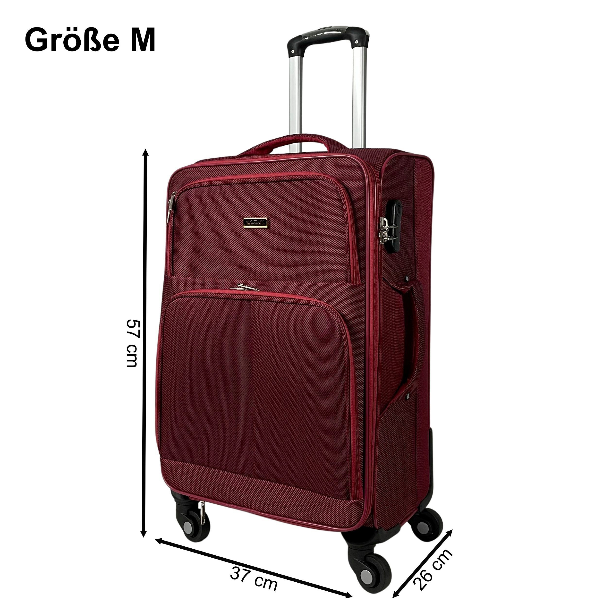 MTB Koffer Stoffkoffer 4-Rollen Trolley Koffer Reisekoffer Tasche  Reisetasche