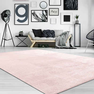 Teppich »Cadiz 630«, Paco Home, rechteckig, Höhe: 22 mm, Uni-Farben, besonders weich, auch als Läufer erhältlich, waschbar