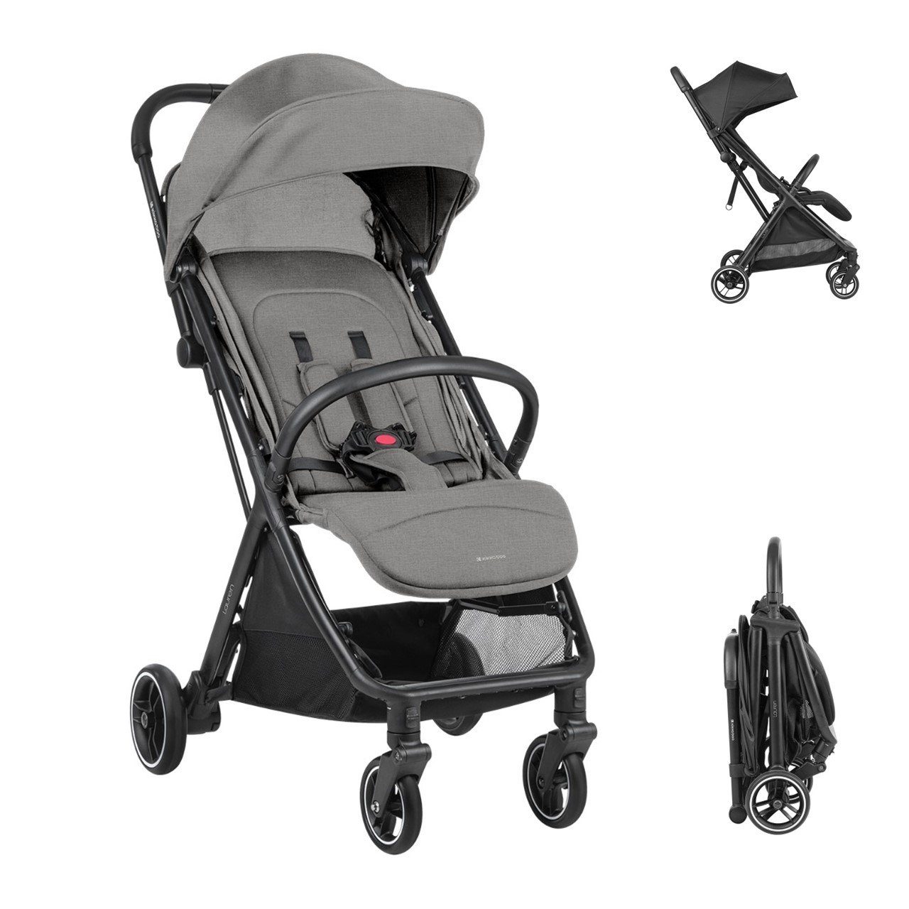 Kikkaboo Kinder-Buggy Коляски Buggy Lauren, verstellbar faltbar Aluminiumrahmen bis 22 kg