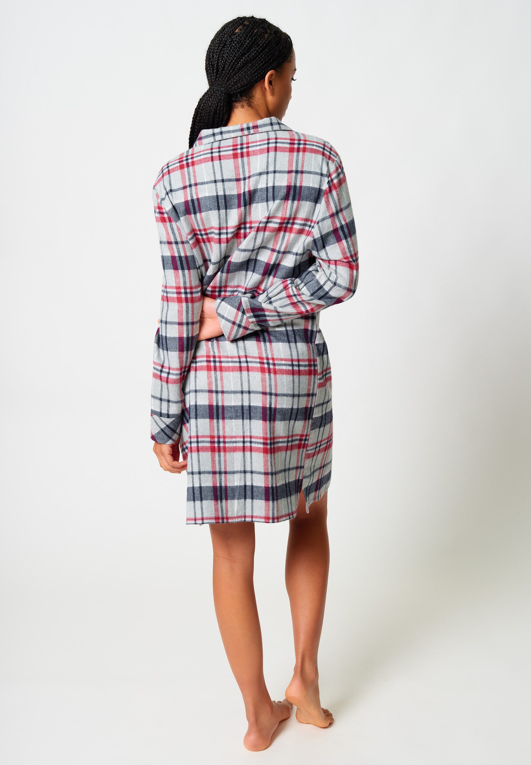 Skiny Sleepshirt Night In Skiny Flanell kuschelig, wärmend, Langarm, Cotton