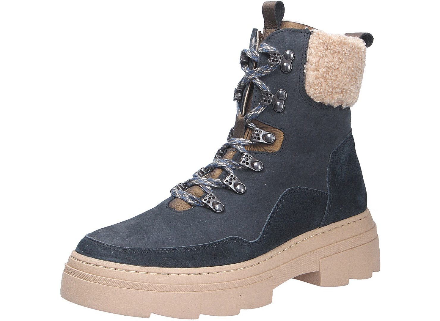 Waldläufer Waldläufer Damen Stiefelette H-SAIGA blau Größe Schnürstiefel