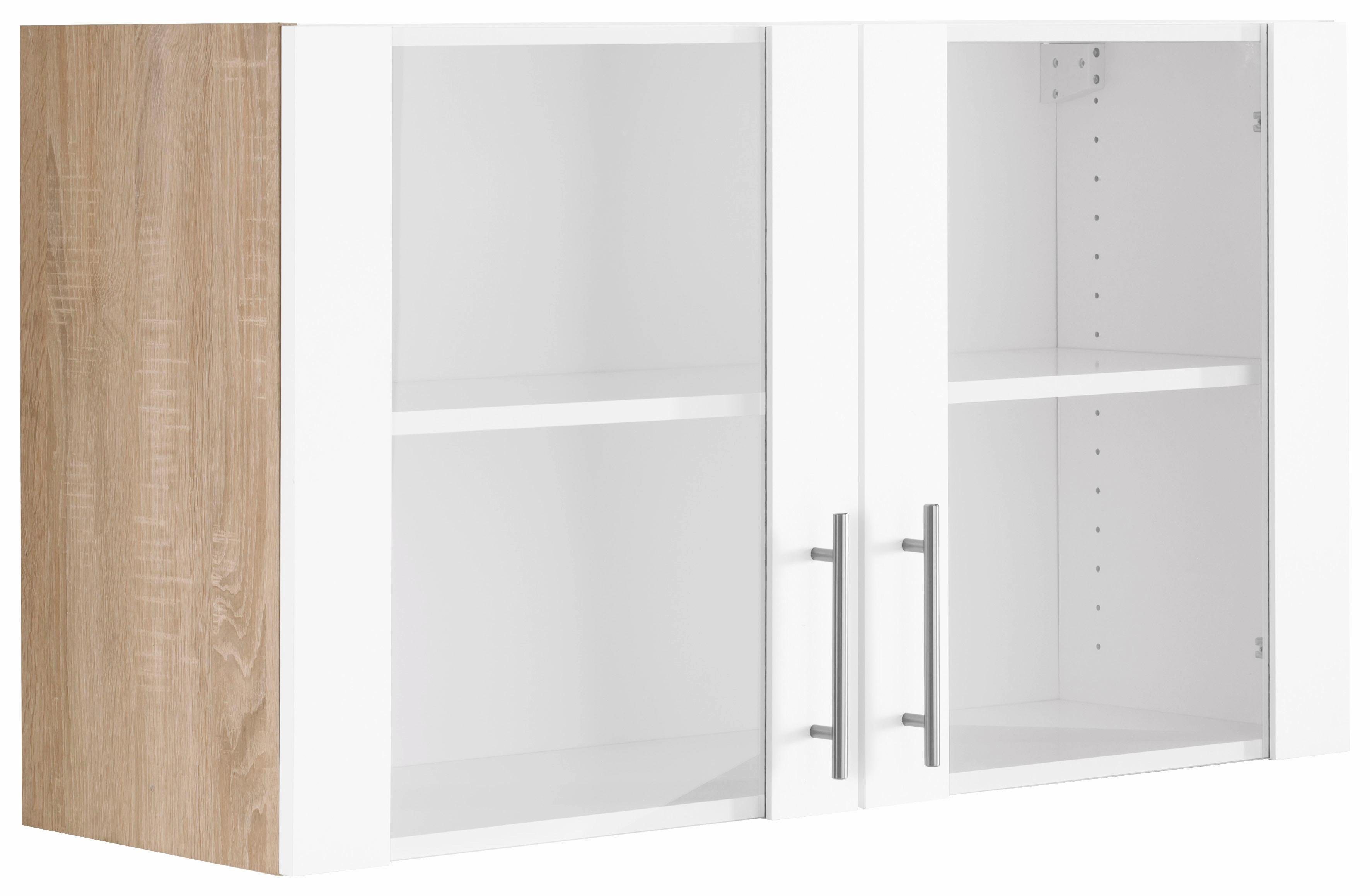 OPTIFIT Glashängeschrank Kalmar, Breite 100 cm weiß | Hängeschränke