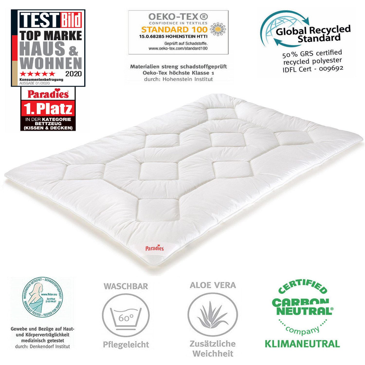 Paradies Kunstfaserbettdecke Paradies Halia-Fill Ganzjahresbett medium warm günstig online kaufen
