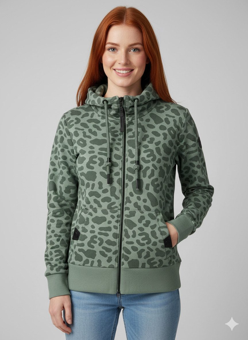 Ragwear Kapuzensweatjacke RYLIE PRINT ZIP O günstig online kaufen
