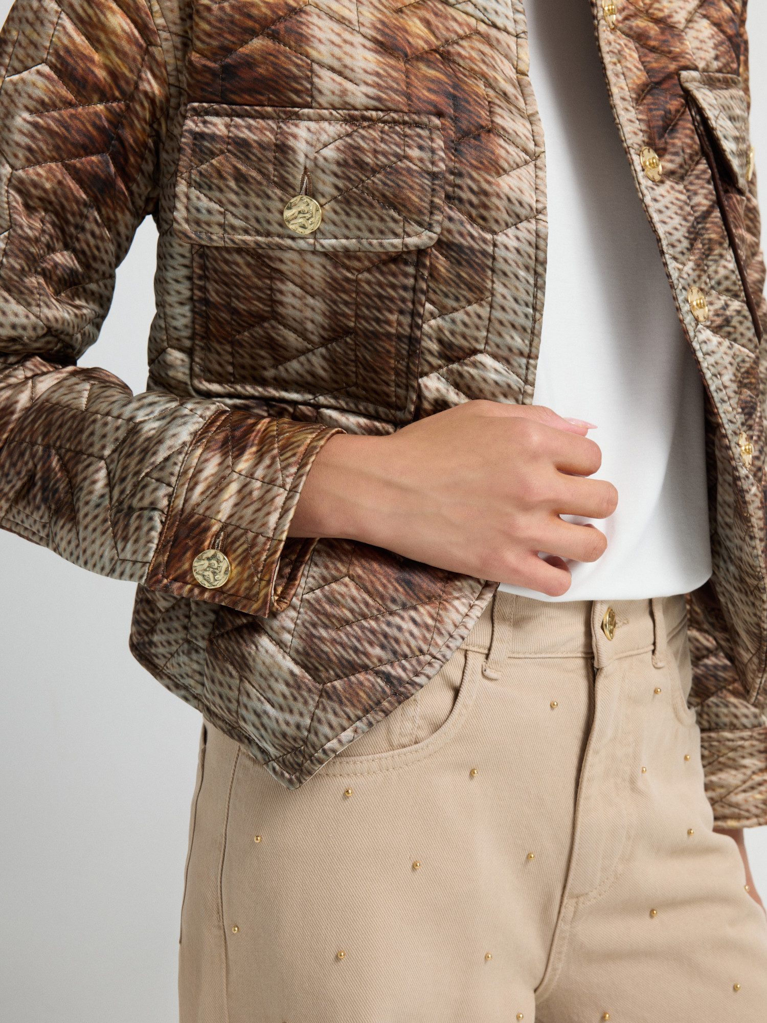 adL Kurzjacke Bedruckte Steppjacke – Bild 4 von 5