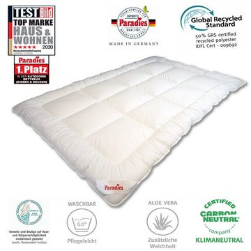 Einziehdecke, Paradies Halia Bettdecke winterwarm extra warme Einziehdecke 135x200, Paradies, Füllung: Paradies Fill Fasertechnologie für dauerhaft bauschiges Volumen, 100% Polyester (50% recycled), Bezug: 100% Baumwolle mit Aloe Vera Veredelung, Klimaneutrale Herstellung, GRS zertifiziert