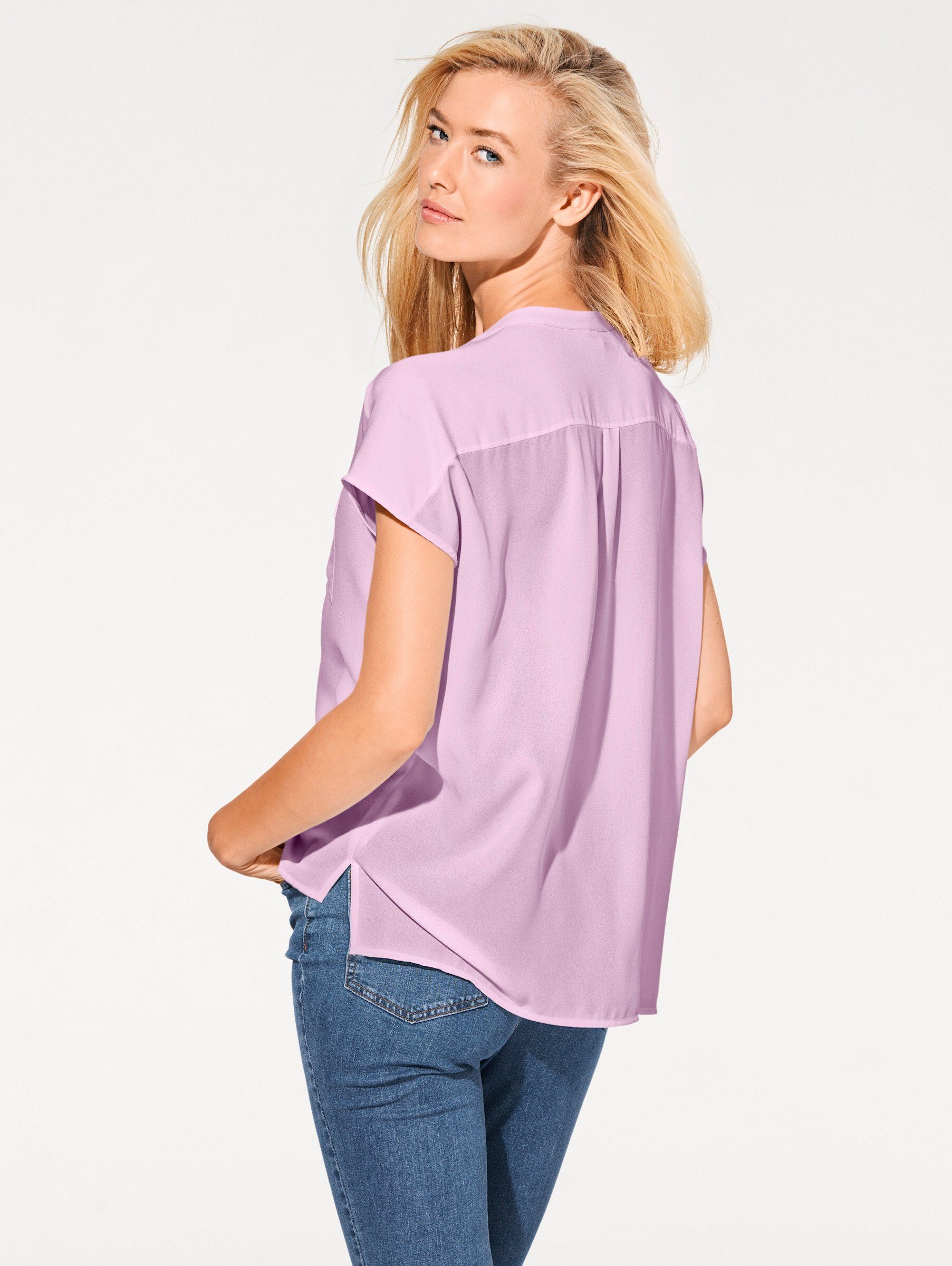 heine Klassische Bluse Kurzarm-Bluse .