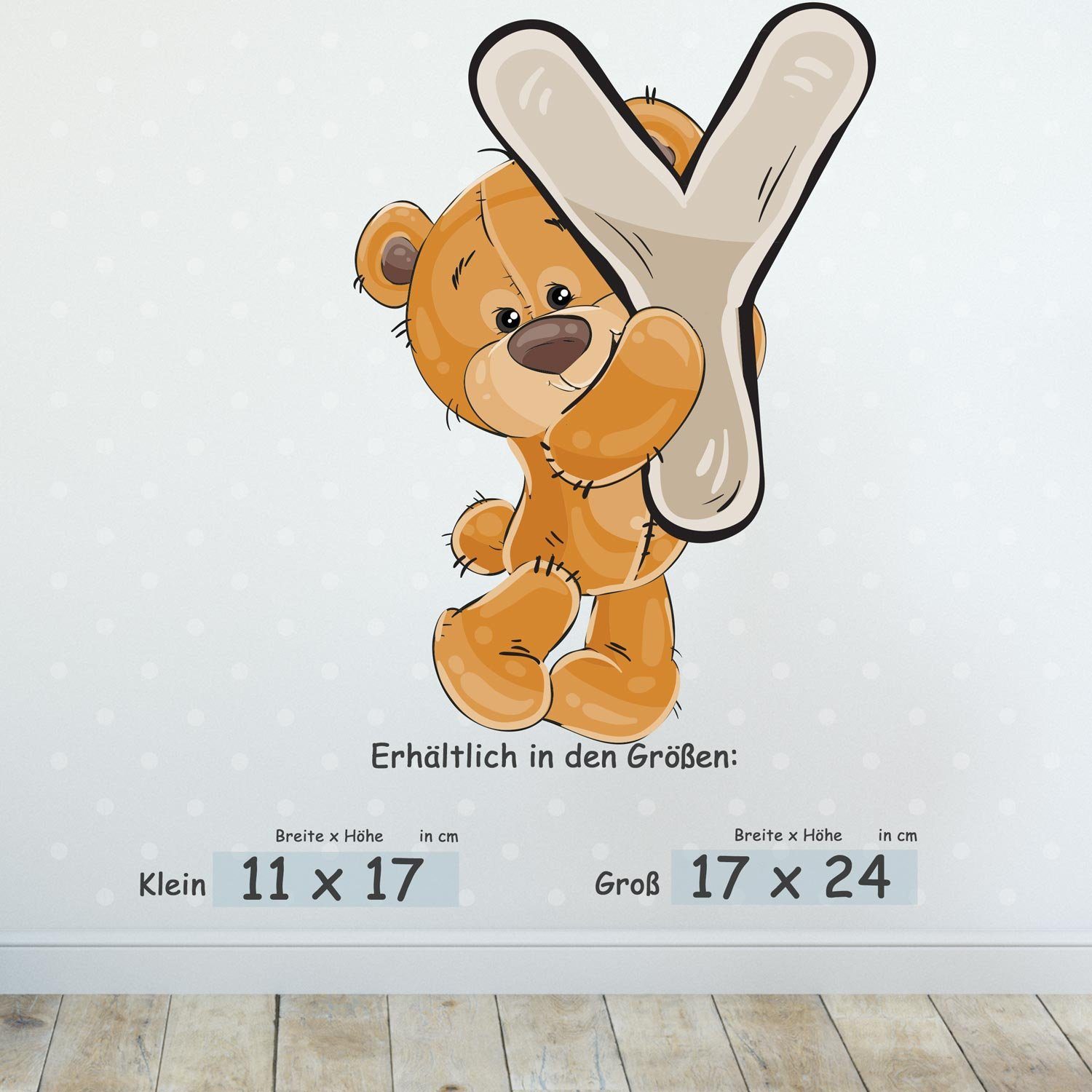 Sunnywall Wandtattoo Buchstaben ABC Bärchen Aufkleber günstig online kaufen