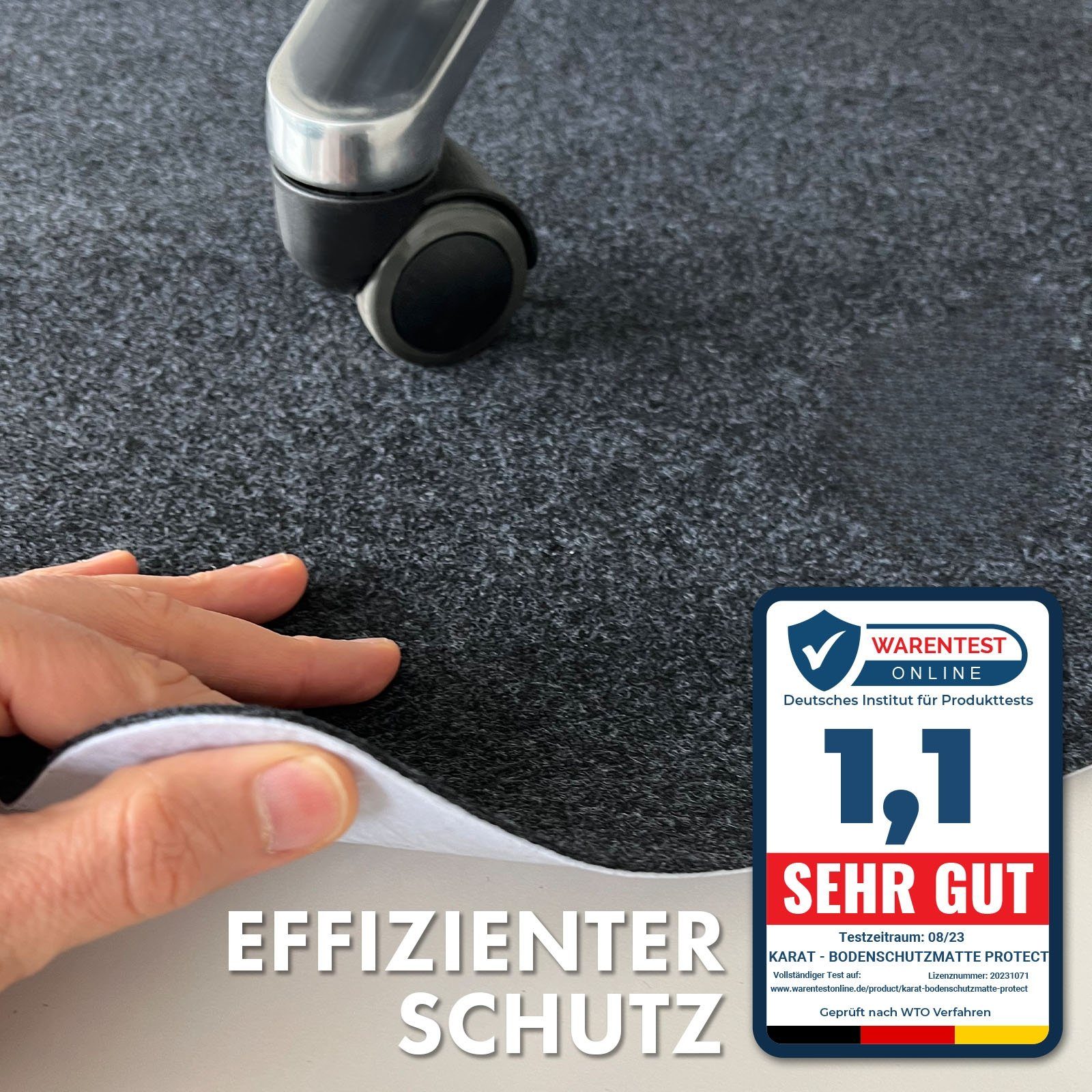 Kubus Bodenschutzmatte Barbarian, Bürostuhl Unterlage aus Polyester, Schutz günstig online kaufen