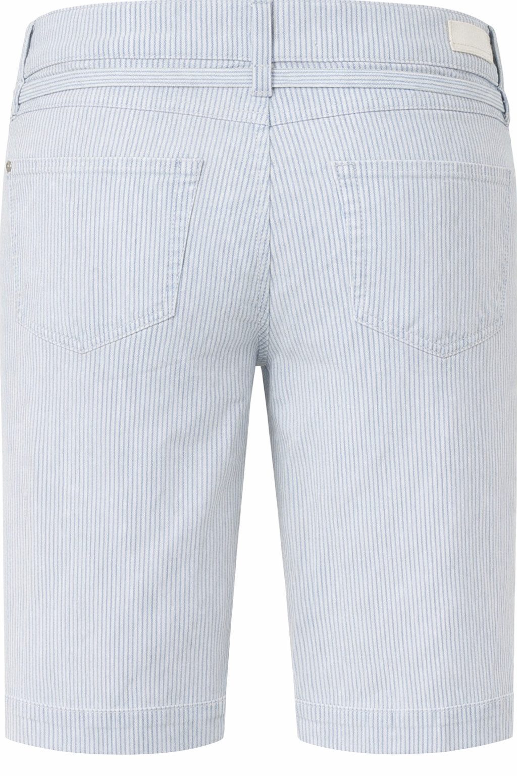 ANGELS Jeansbermudas LIA CITY mit leichtem Streifen-Dessin, Stretch, Wide-Leg