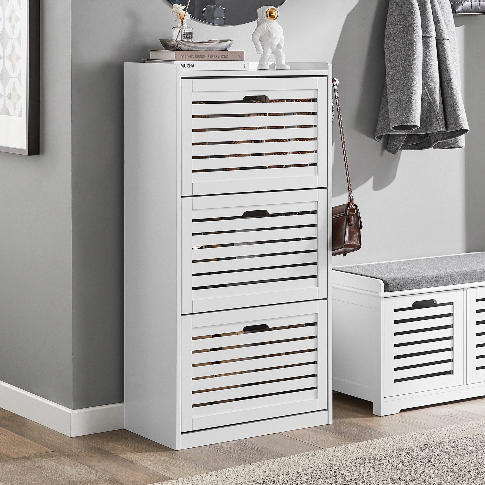 SoBuy Schuhschrank FSR108, Schuhkommode für Flur und Diele, Schuhablage mit günstig online kaufen