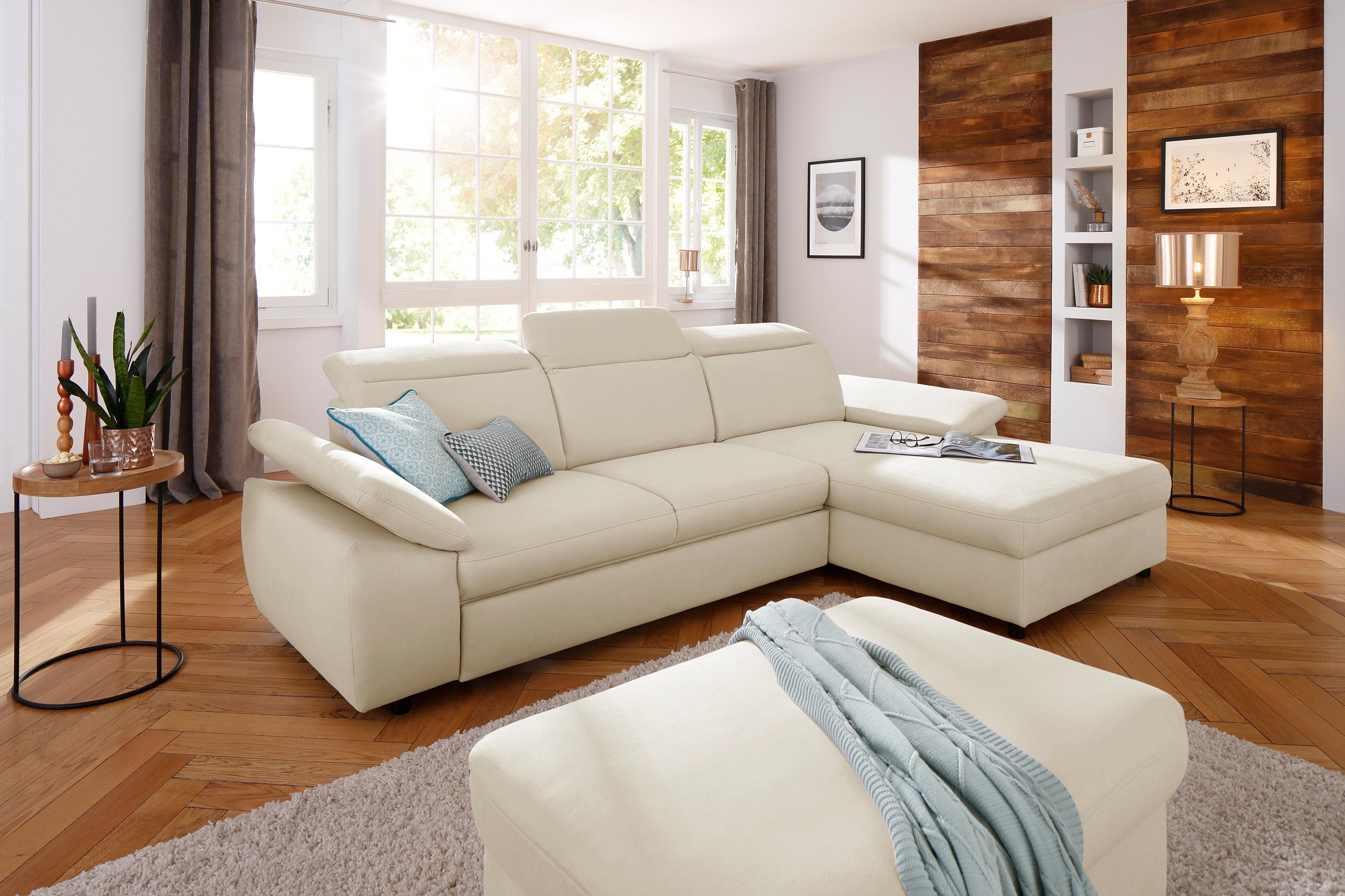 Home affaire Polsterhocker Mauritius, passend zur "Mauritius"-Serie, auch mit "Soft clean"-Bezug