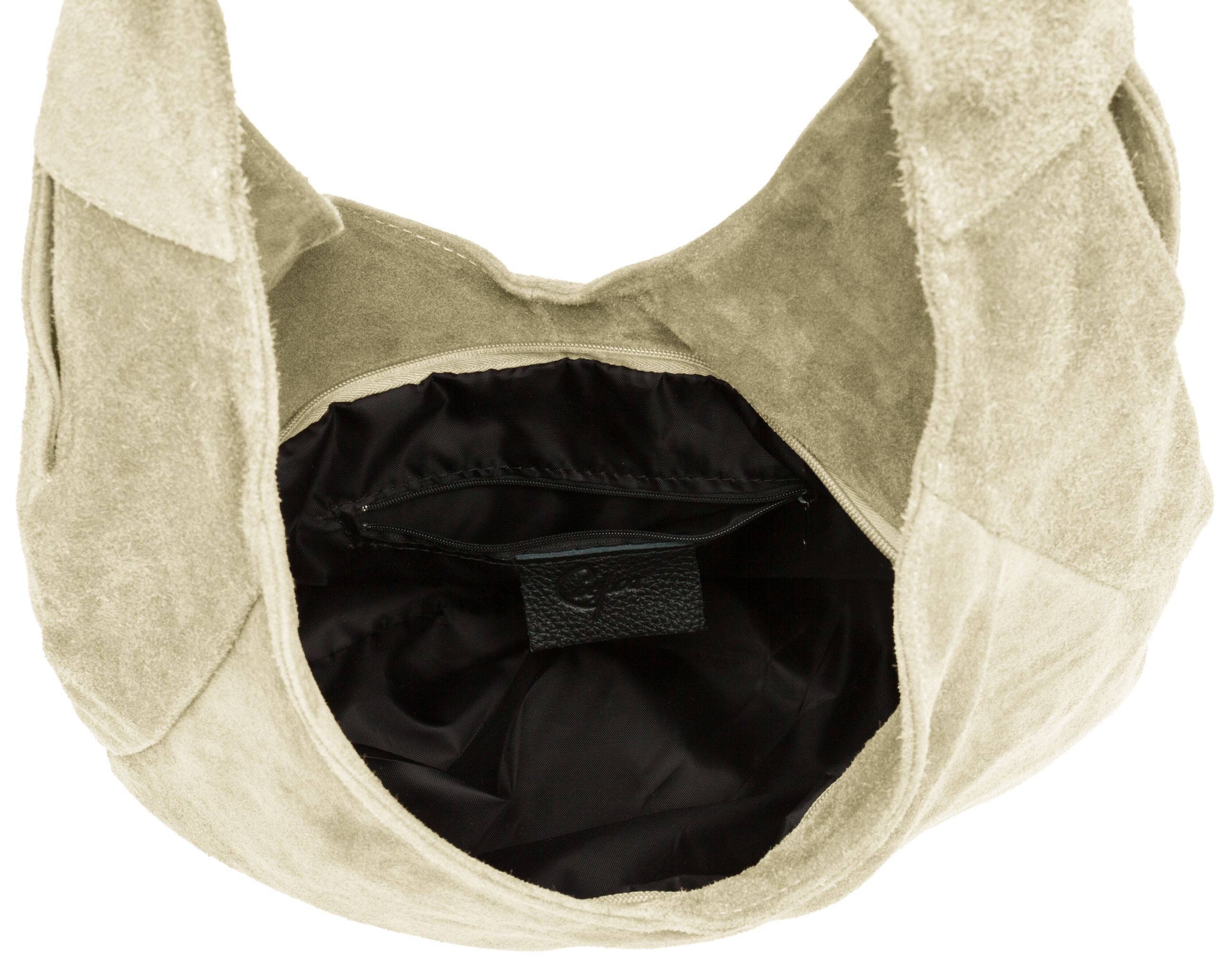 Caspar Schultertasche Große Damen Ledertasche Hobo günstig online kaufen