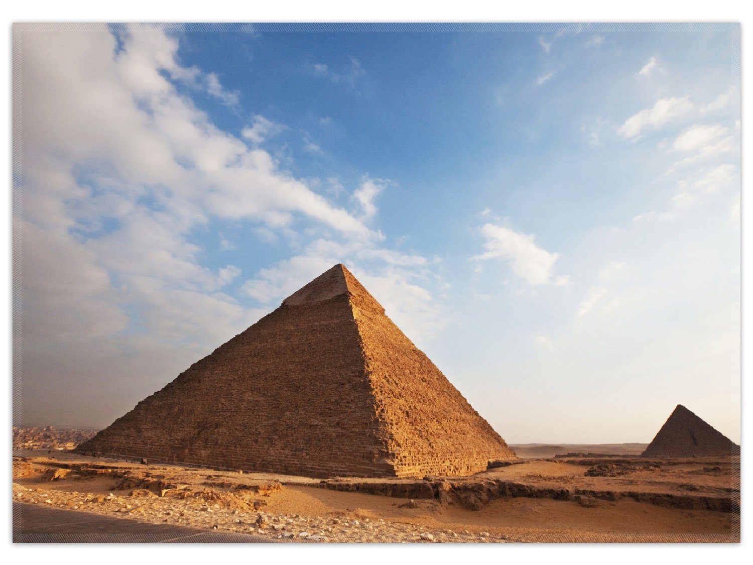 Wallario Teppich Alte Pyramide in Ägypten, rechteckig, rutschfest