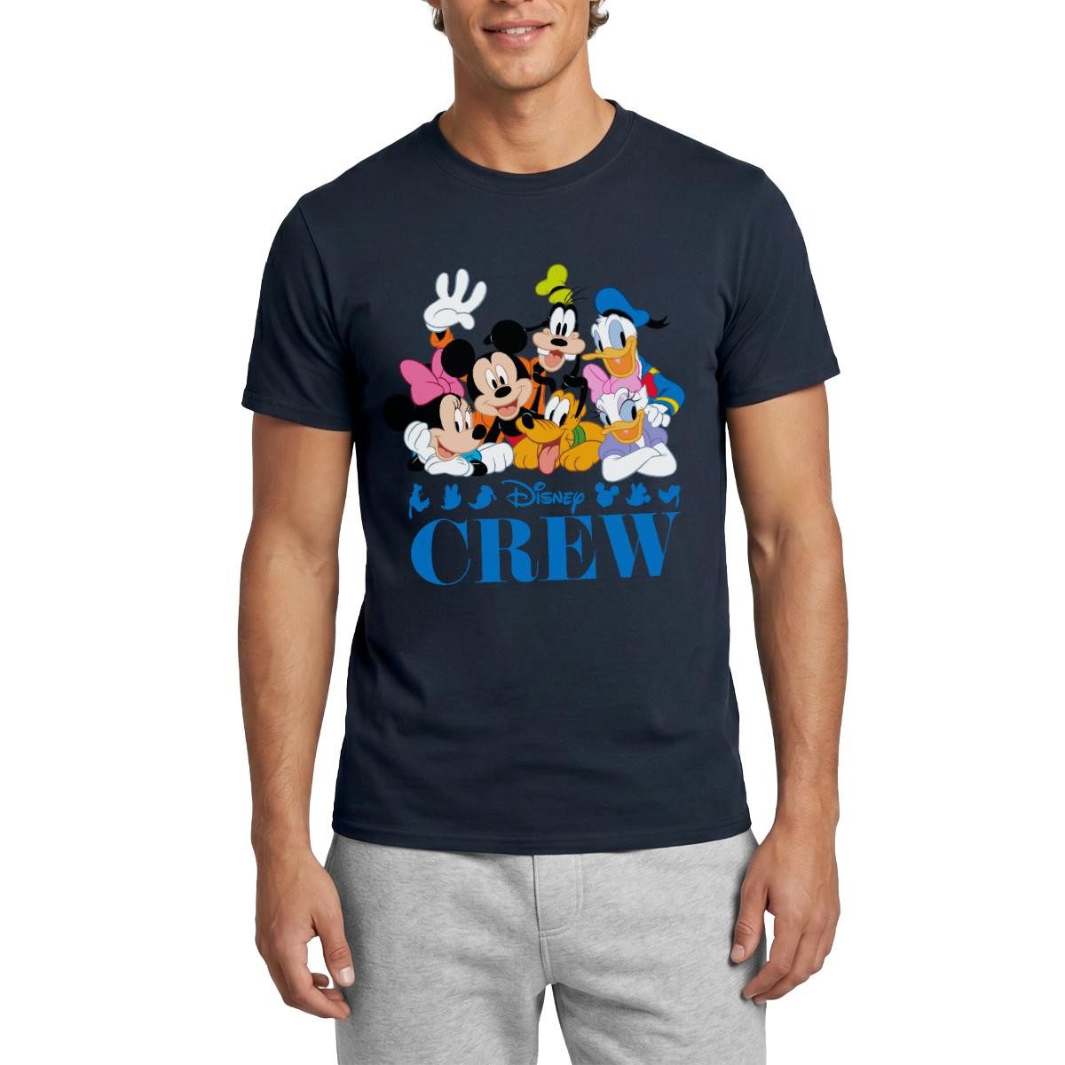 Spreadshirt T-Shirt Mickey & Minnie Pluto Goofy Daisy Donald Crew Männer T-Shirt (1-tlg)