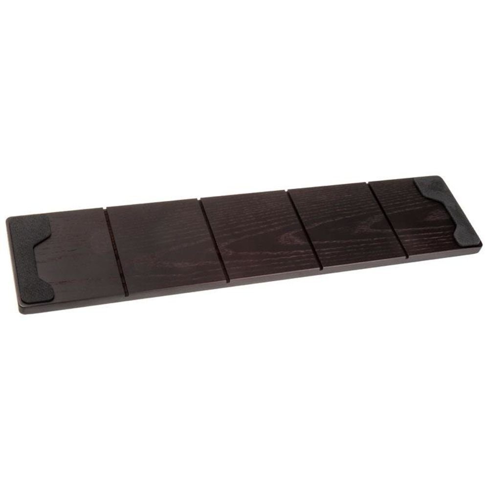 Glorious PC Gaming Race Tastatur-Handballenauflage Full Size, 44,5 x 10 cm, 2,5 mm hoch, aus Holz, Rutschfeste Unterseite, Handballenunterlage, schwarz / braun
