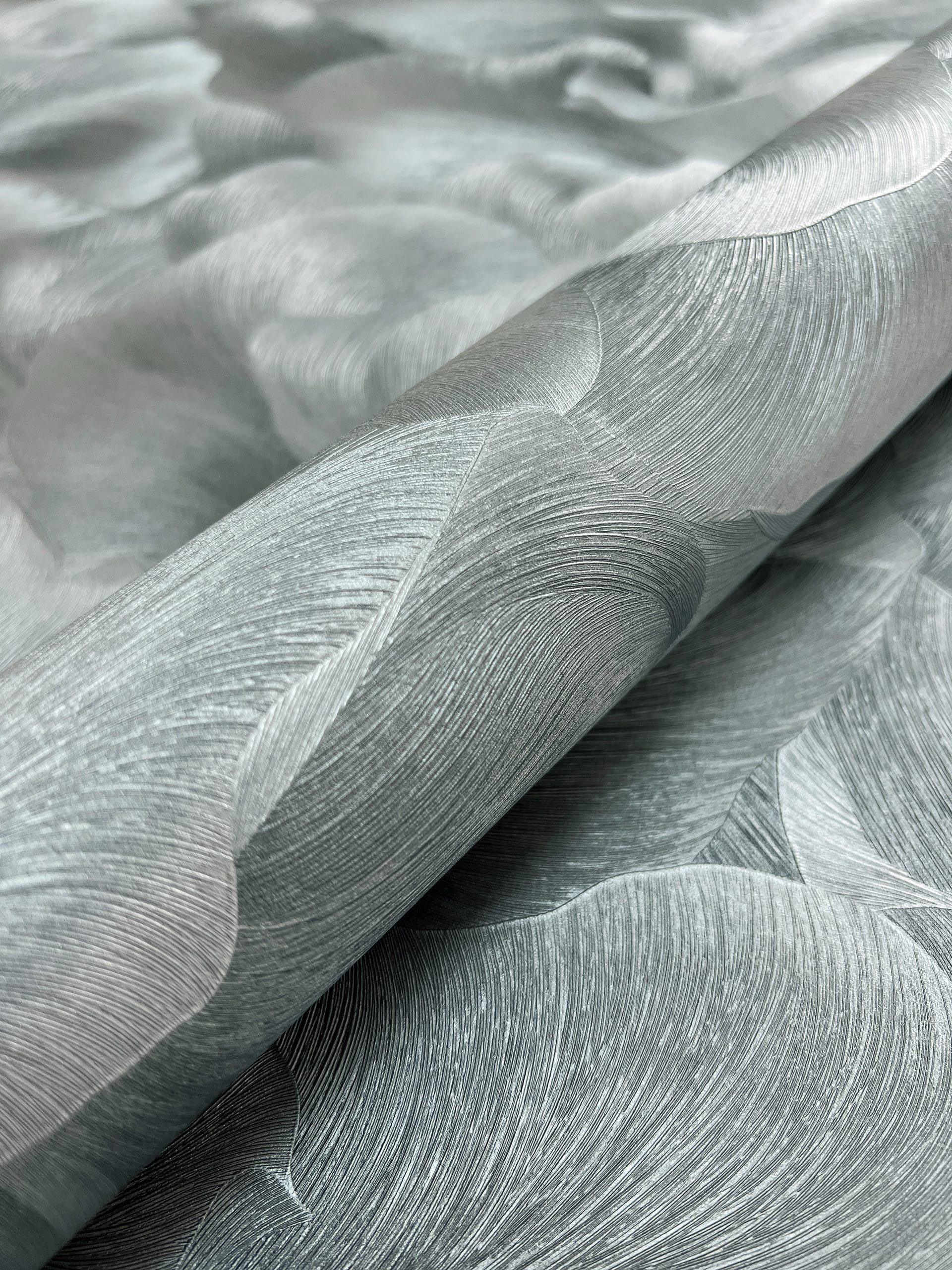 Newroom Vliestapete Diarra Silber Tapete Mustertapete Blumen, Grafik, struk günstig online kaufen