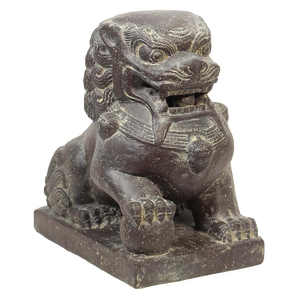 Oriental Galerie Dekofigur Tempelwächter Einzeln Links oder Rechts Löwen 40 cm (1 St)