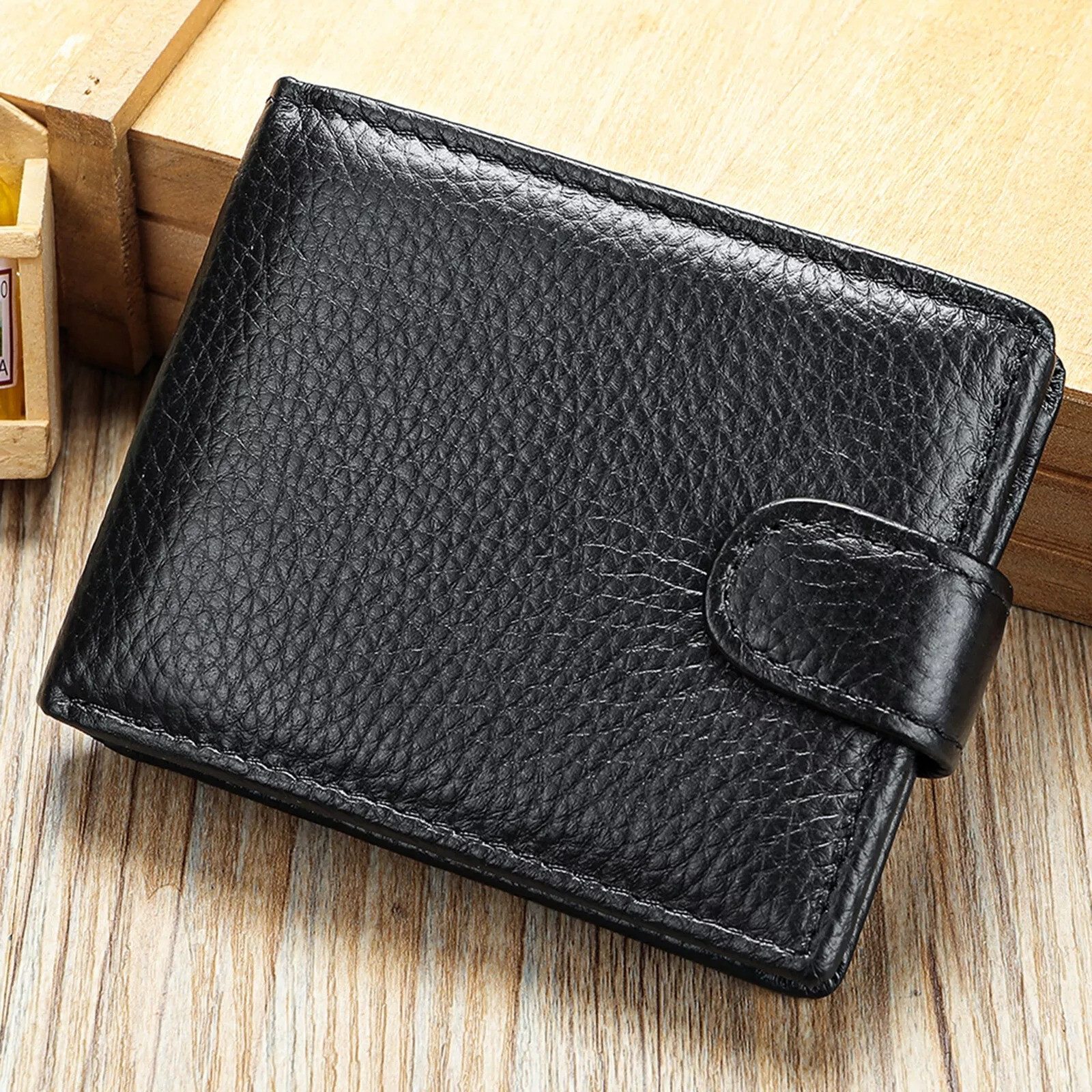 Geldbörse Herren RFID Leder Geldbörse Multi-Kartenhalter Münztasche
