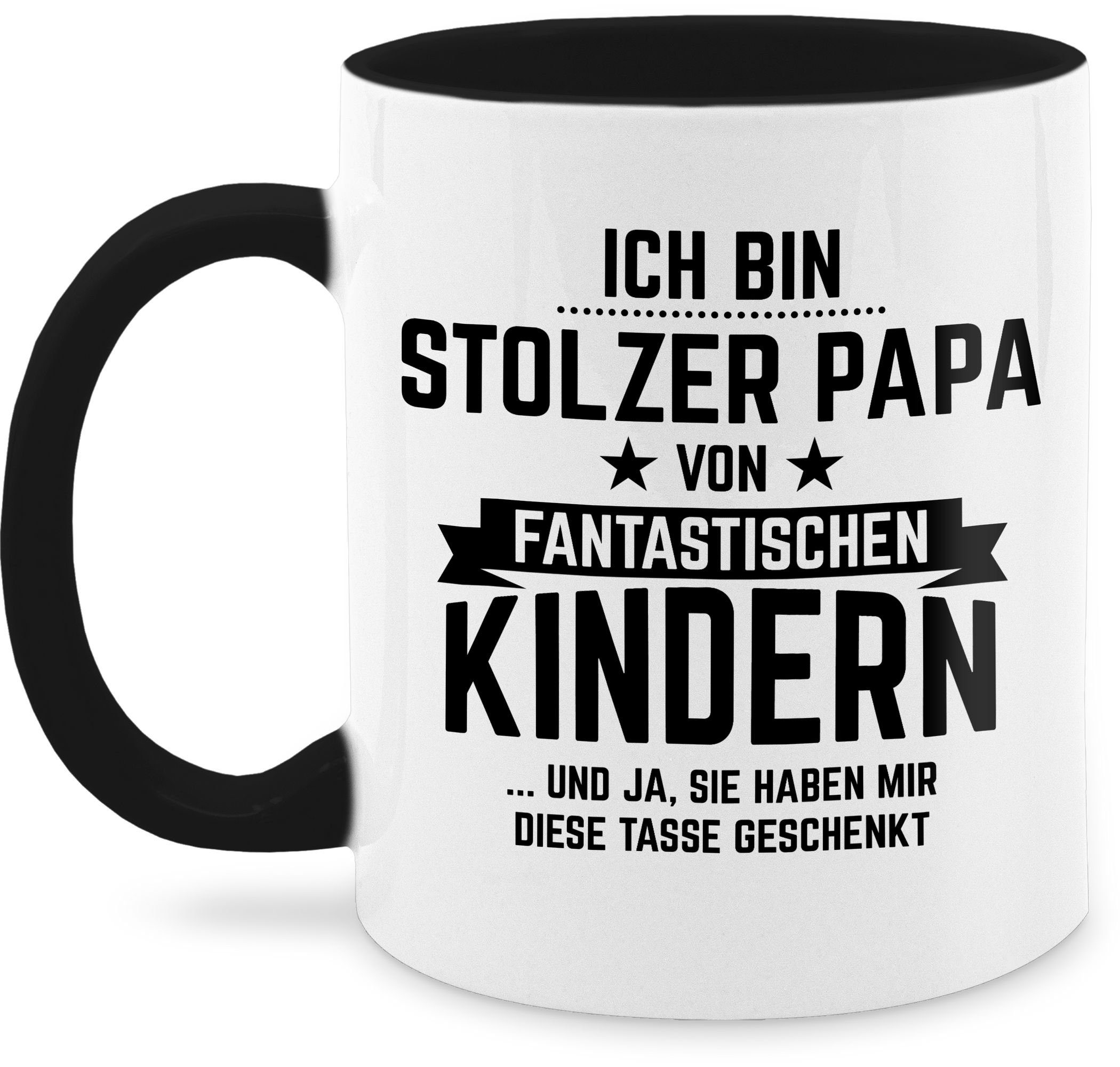 Shirtracer Tasse Ich bin Schwarz Kindern, Keramik, Kaffeetasse von 1 Geschenk stolzer Vatertag Papa fantastischen