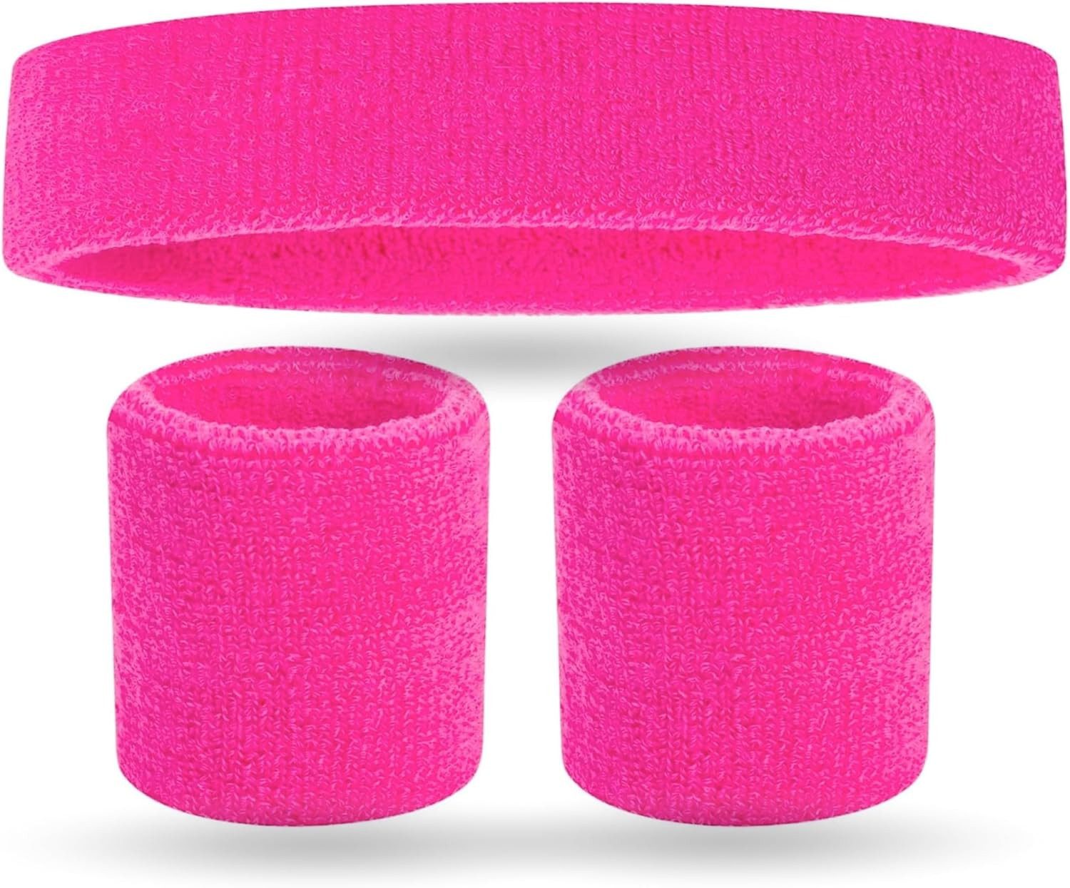 Costumed Kostüm 3er Set Schweißband 80er 90er - Fasching & Karneval pink mi günstig online kaufen