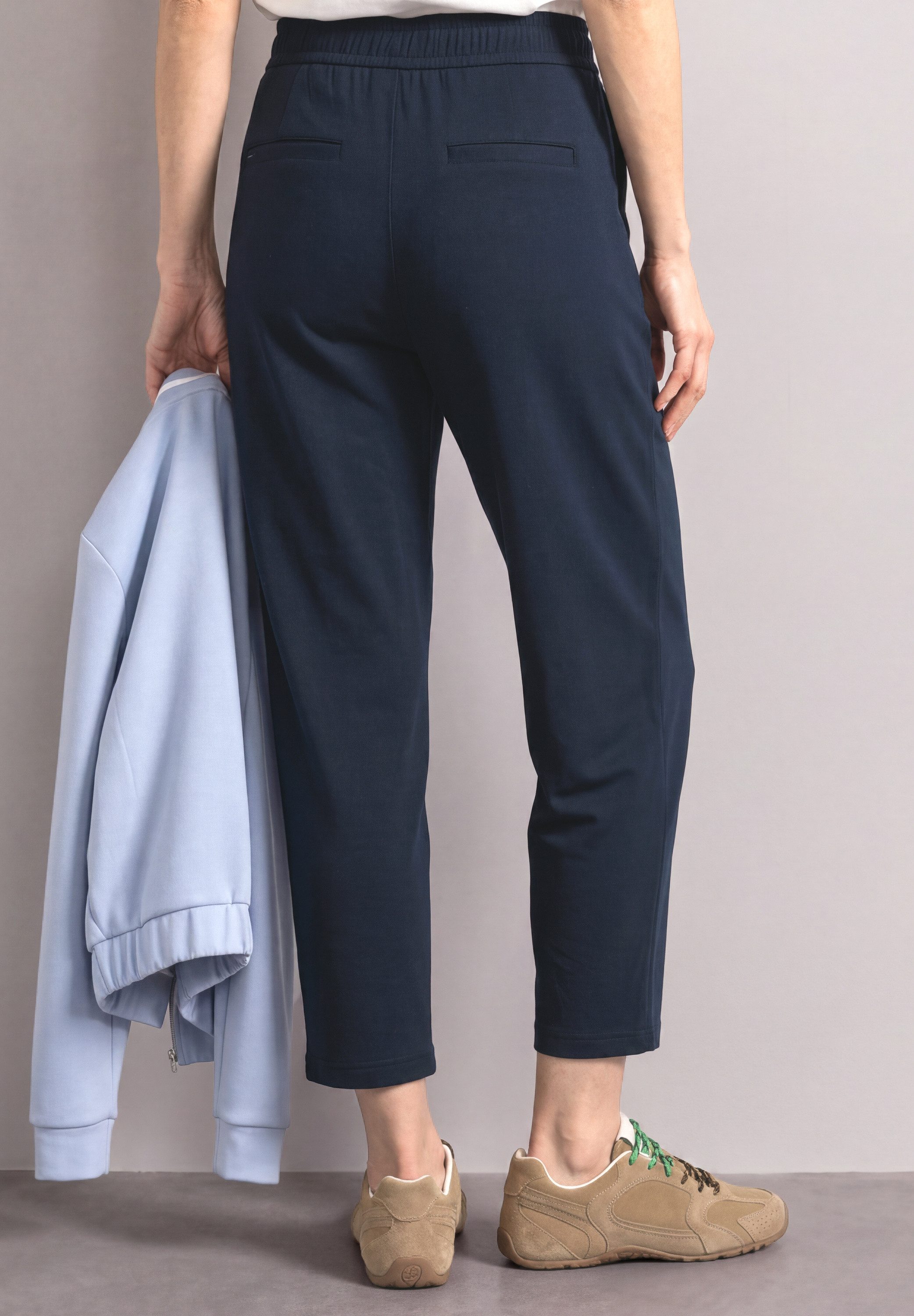 STREET ONE Stoffhose mit Schnallen