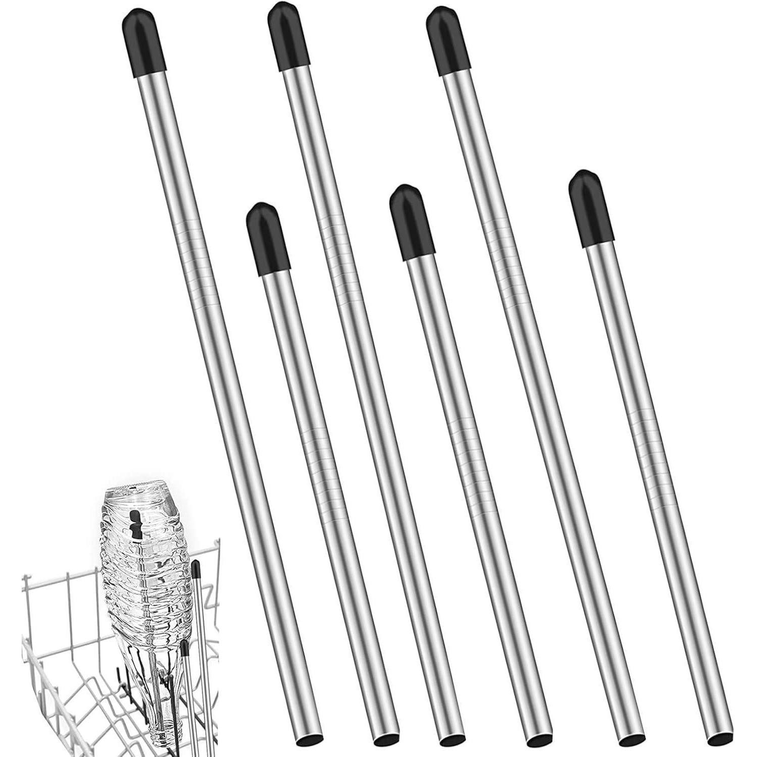 LuxusKollektion Flaschenhalter Spülmaschineneinsatz Flaschenhalter Edelstahl, 6 Stück, extra