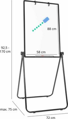 Stagecaptain Magnettafel WBB-9060 Whiteboard, (inkl. Markern, Magneten und Schwamm), drehbares Schreibtafel im Hochformat
