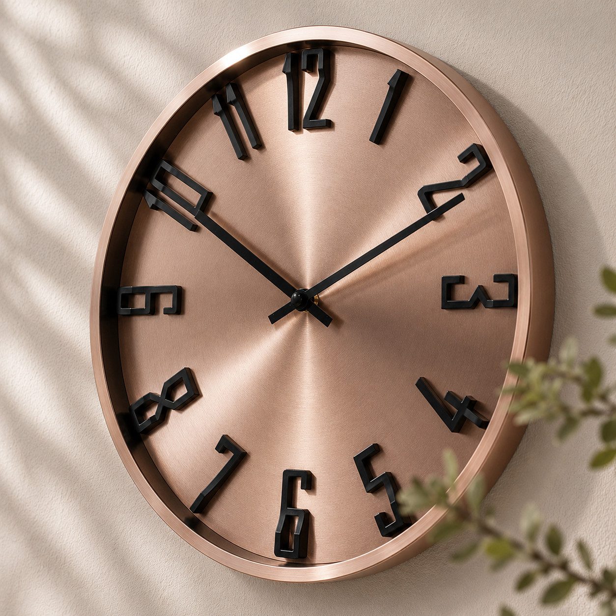 K&L Wall Art Wanduhr Metalluhr modern Aluminium Wanduhren ohne Ticken (Quarz Uhrwerk ohne Tickgeräusche)
