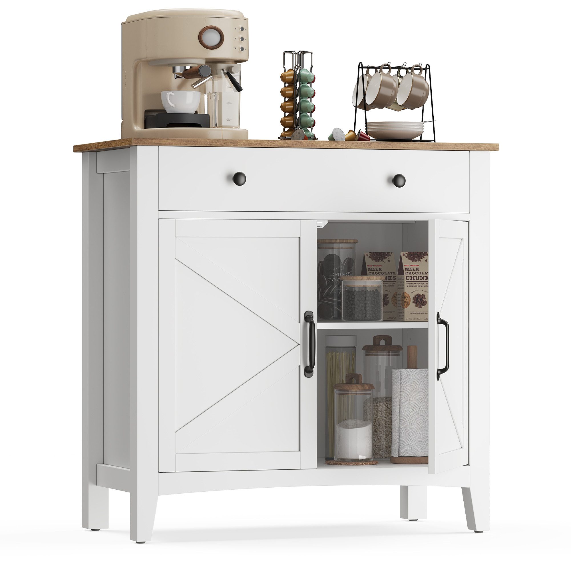 VASAGLE Sideboard (für Wohnzimmer Küche Esszimmer, Flur, Wohnzimmer, Schlaf günstig online kaufen