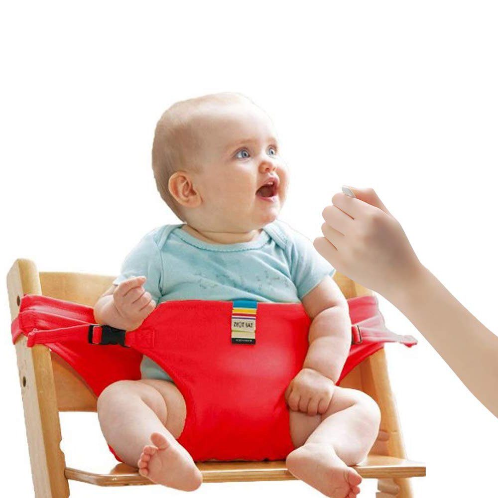 Baby Tragbarer für Stuhl-Sitzgurt Rot Hochstuhl,für Sicherheitsgurt Hochstuhl-Gurt Jormftte