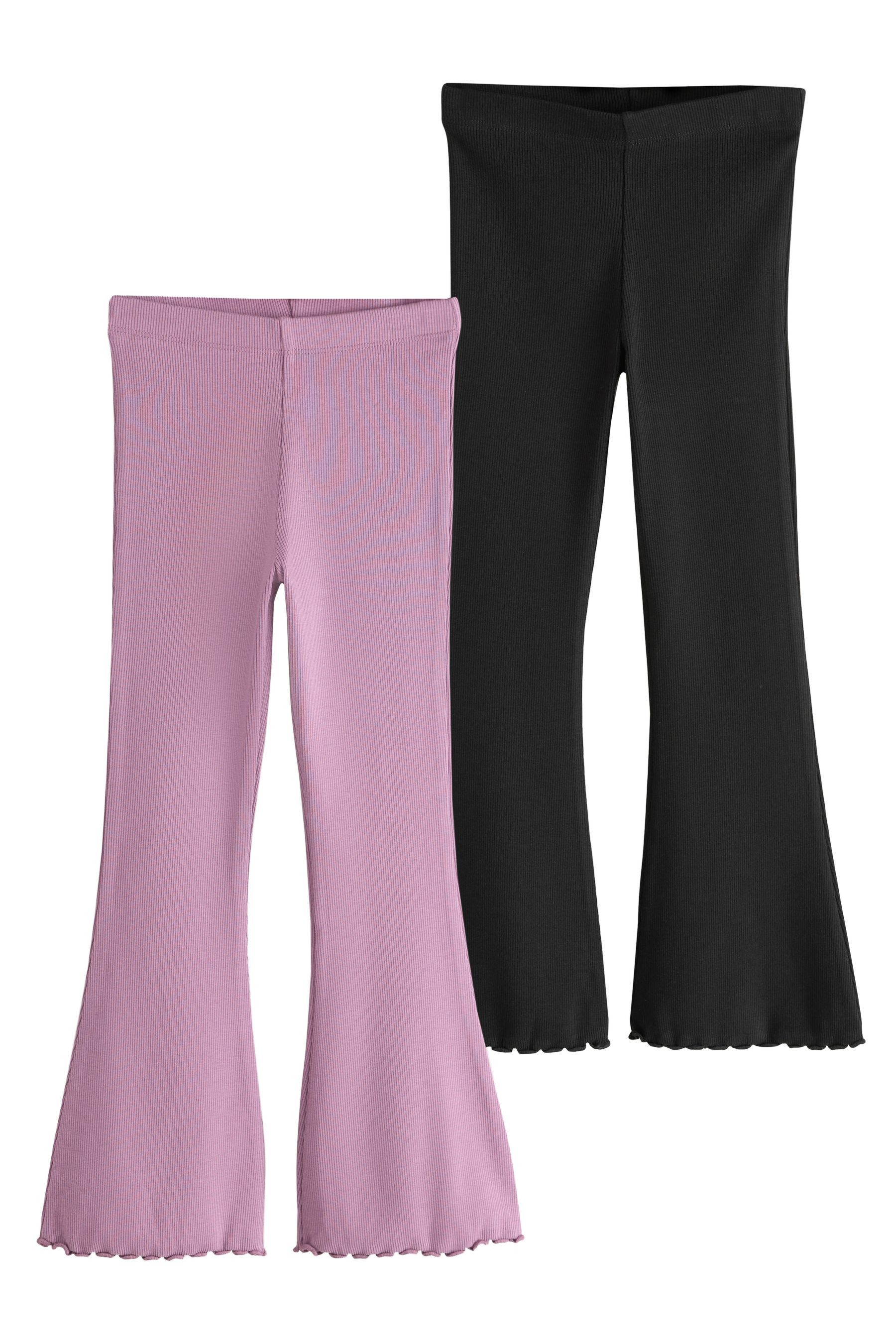 Next Leggings Gerippte Leggings mit ausgestelltem Bein, 2er-Pack (2-tlg)