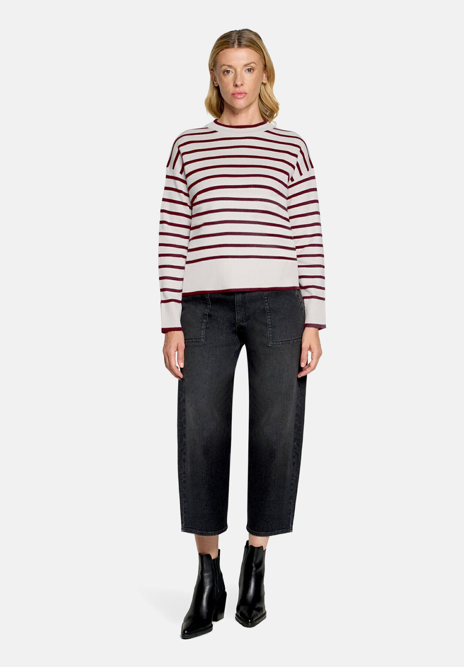 Betty&Co Strickpullover Damen mit Streifen (1-tlg)