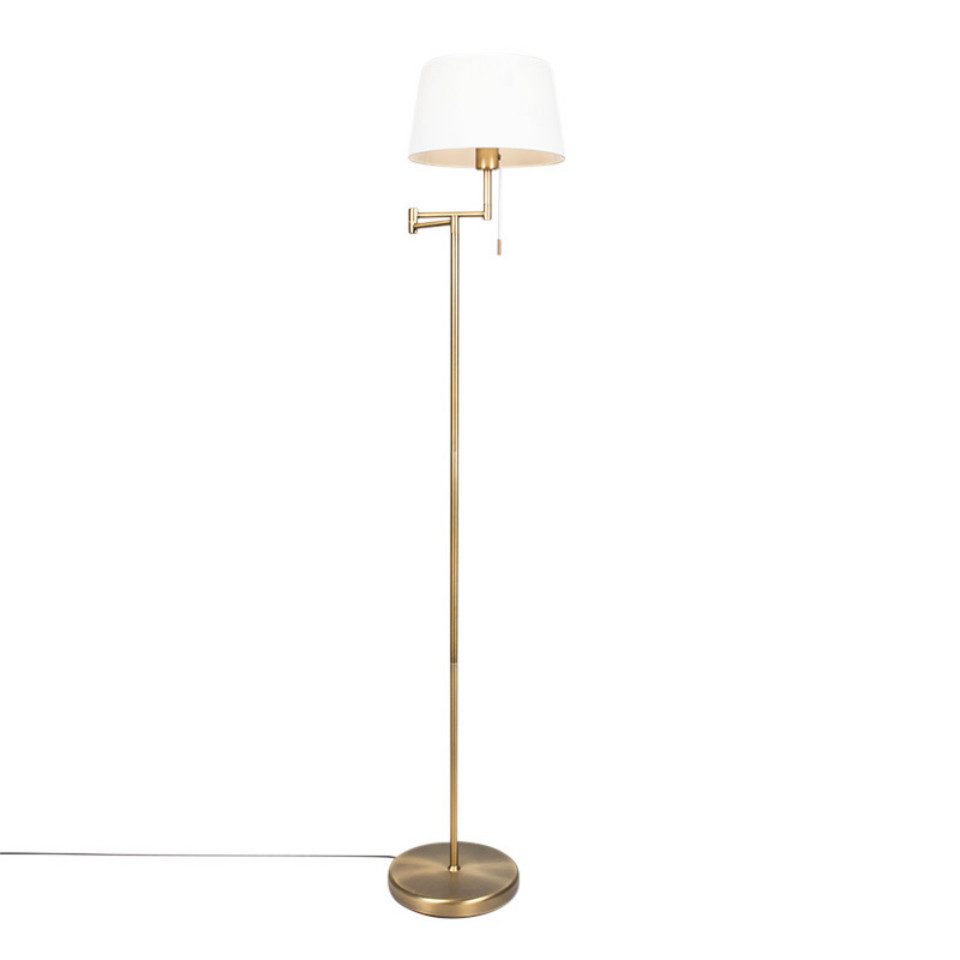Qazqa Stehlampe Ladas, ohne Leuchtmittel, E27, Bronze, Landhaus, Stahl, 1-f günstig online kaufen
