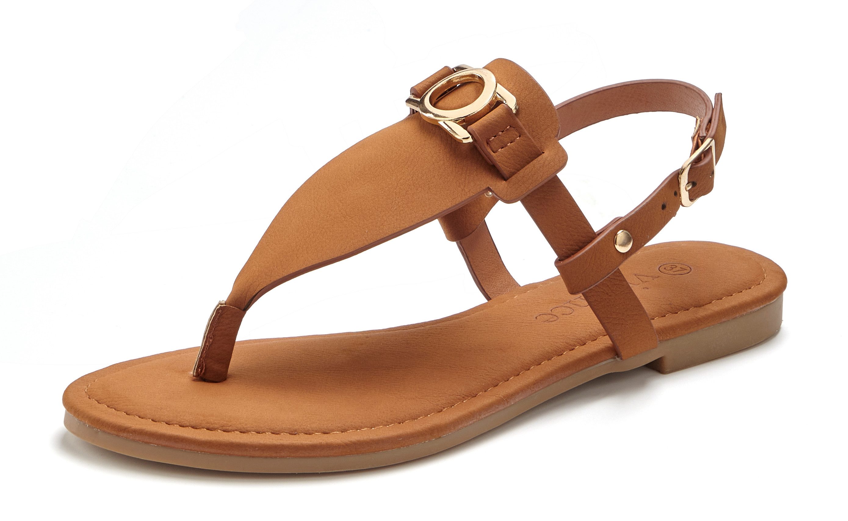 Vivance Sandale, Sommerschuh, Pantolette, Zehentrenner NEU mit Schmuckelement & weicher Innensohle VEGAN