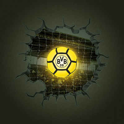 BVB LED-Lichterkette, Fußballnetz, LED-Lampe in Ballform & 3D-Wandtattoo
