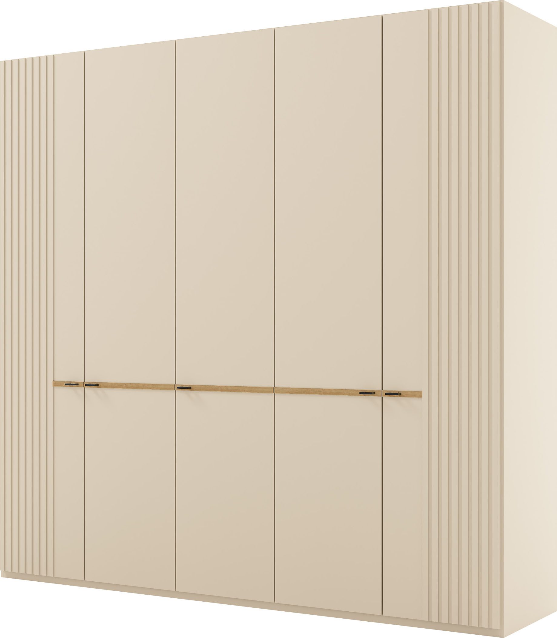 Musterring Drehtürenschrank Isabelle Lamellen in Korpusfarbe, Griffe in schwarz, versch. Größen und Кольора(ів)